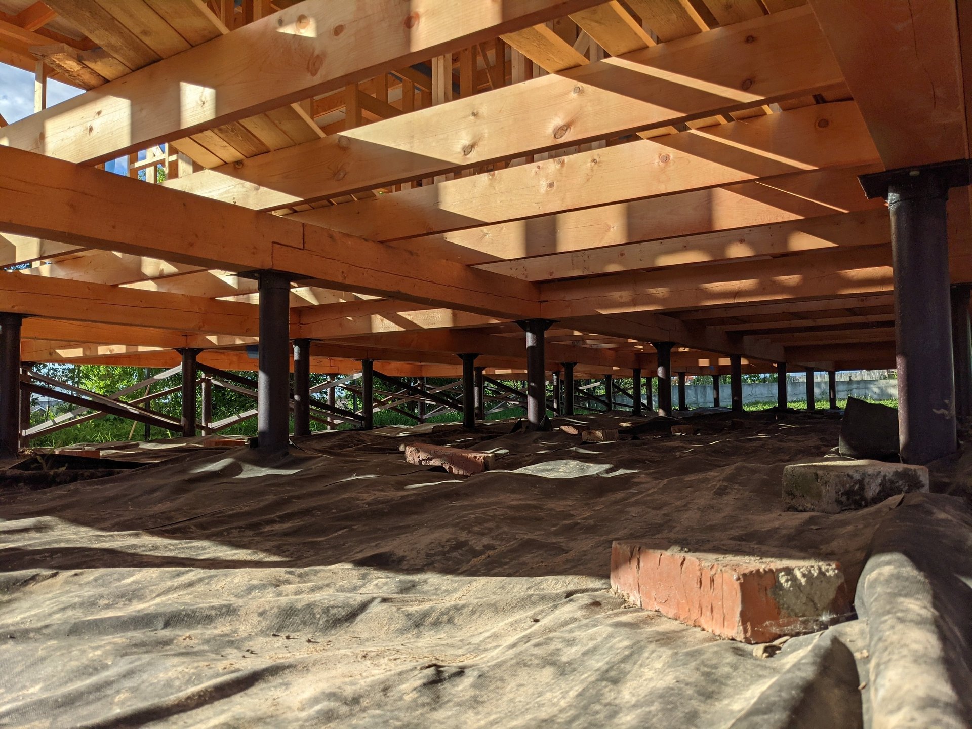 foundation repair and construction under a house