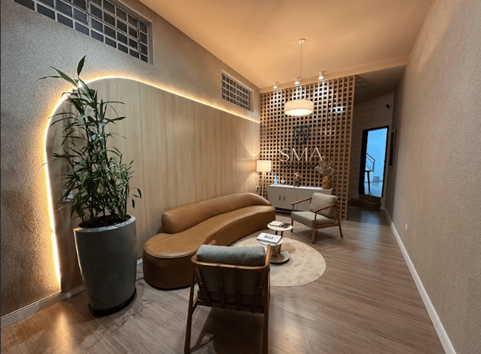 red and white massage chair