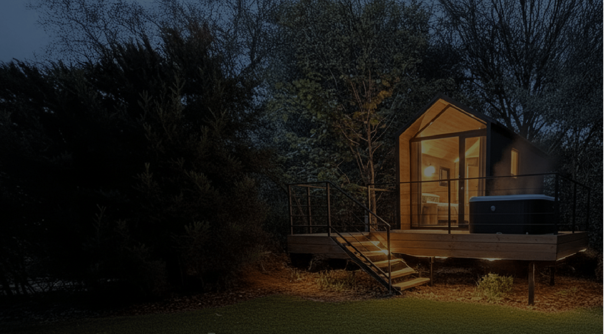 brown wooden cabin in forest