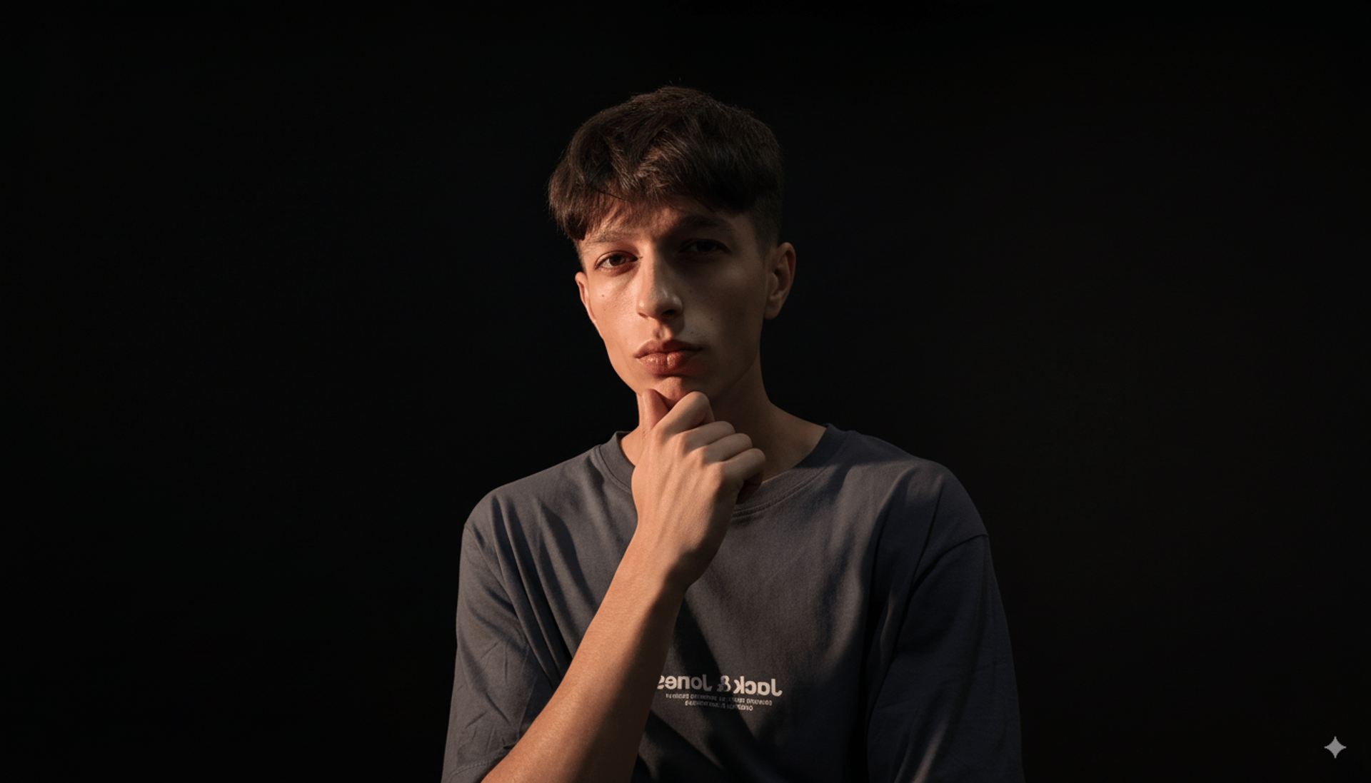 person wearing grey knit sweater