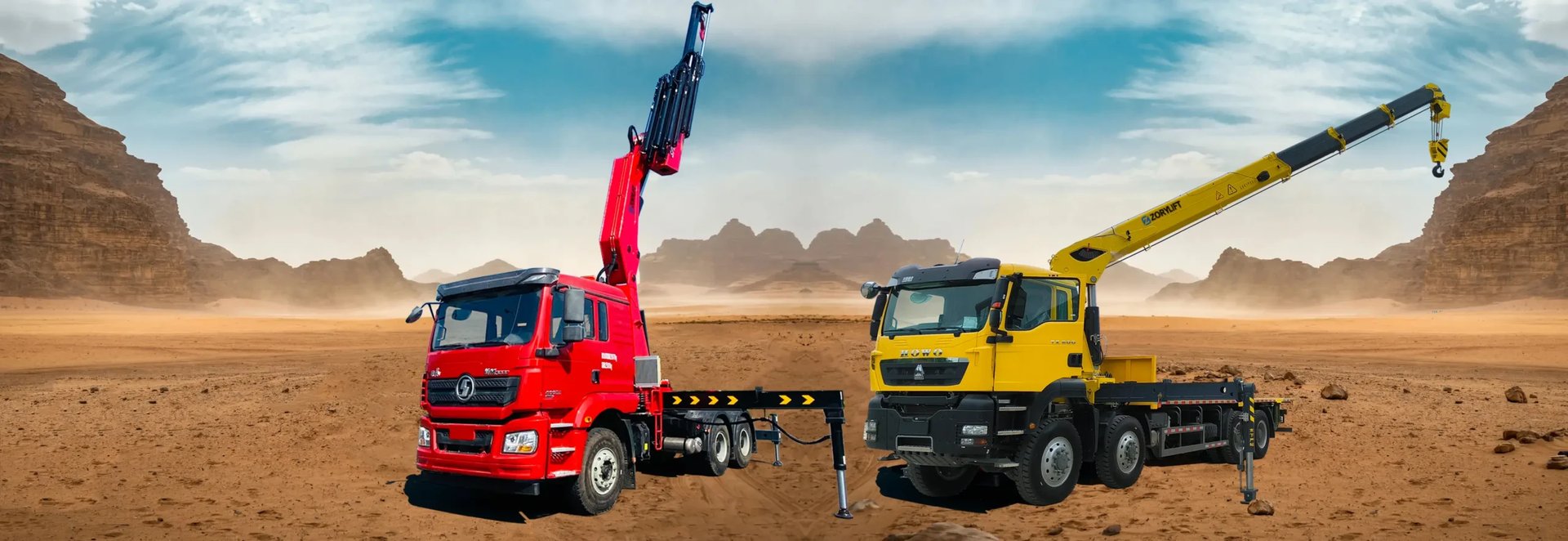 HOWO truck with mounted crane