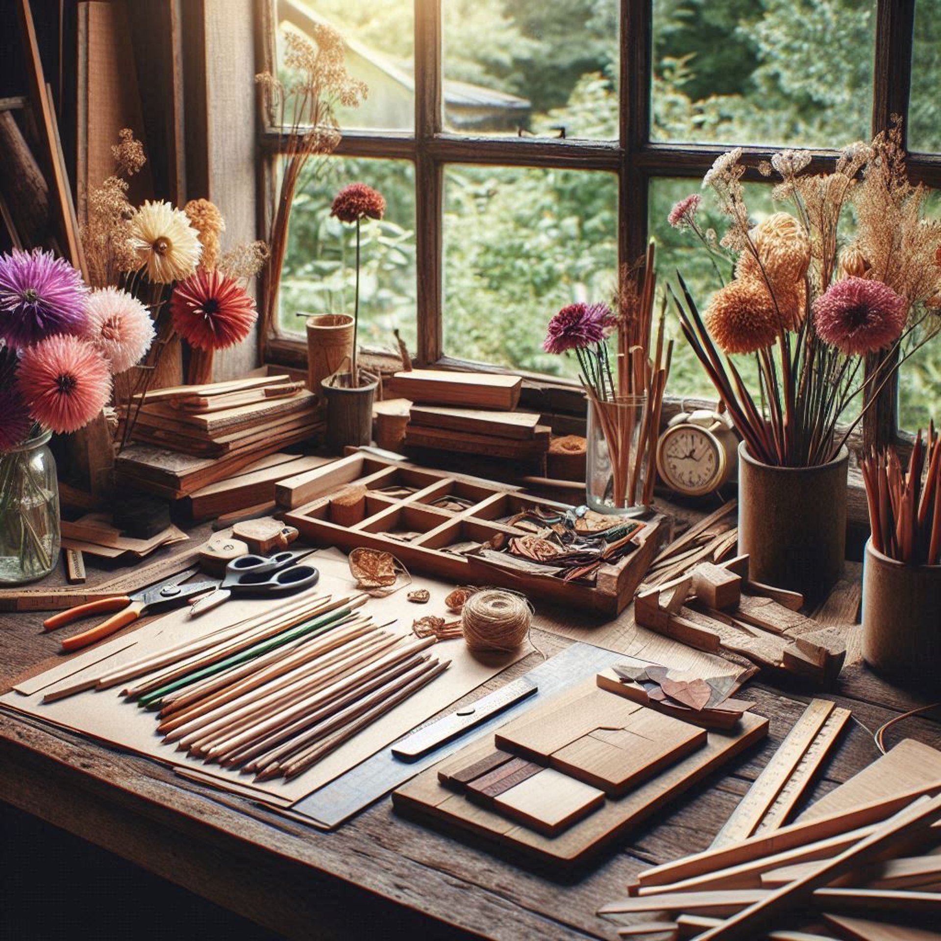 woman holding dried flower