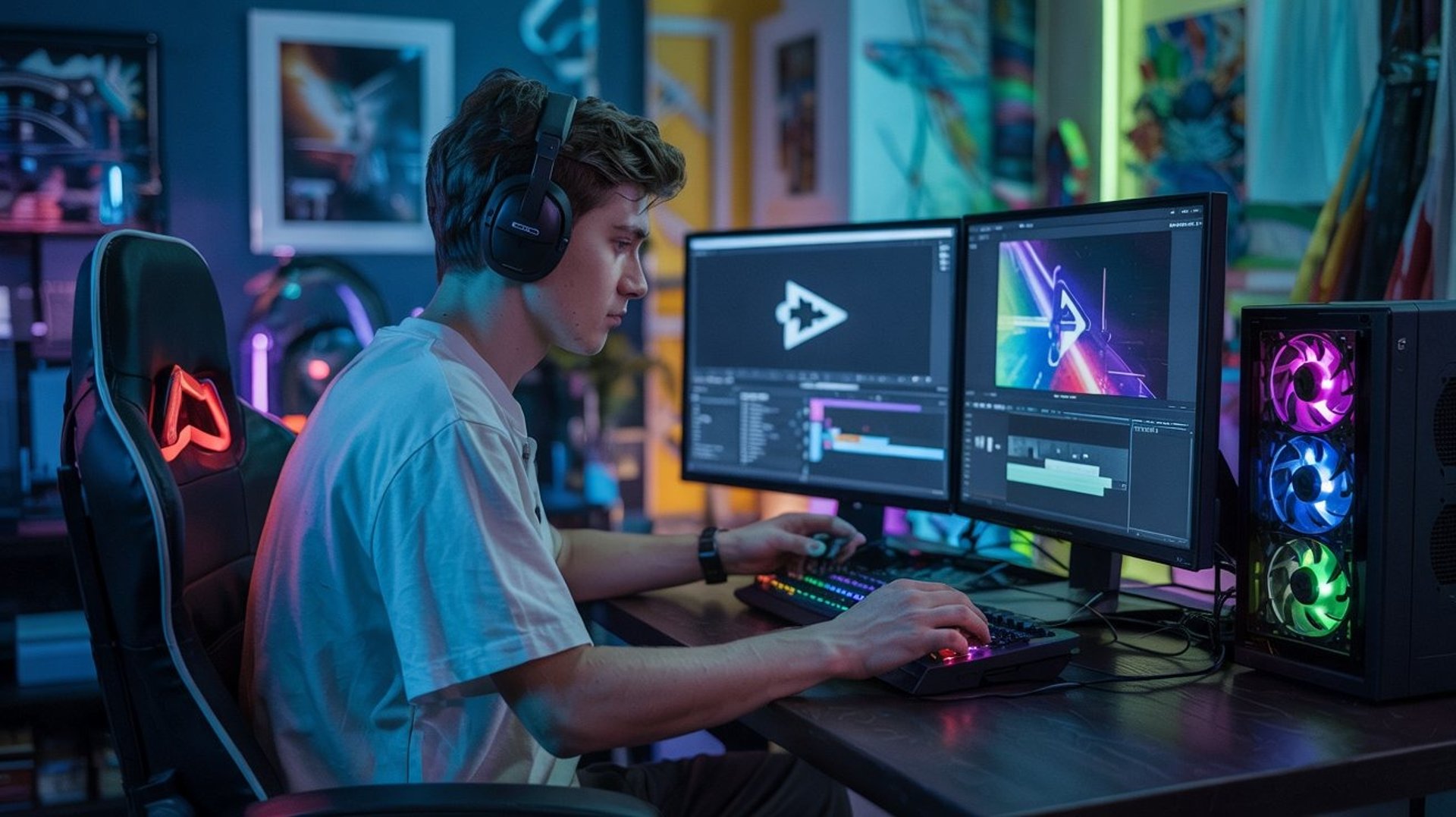 gray computer monitor