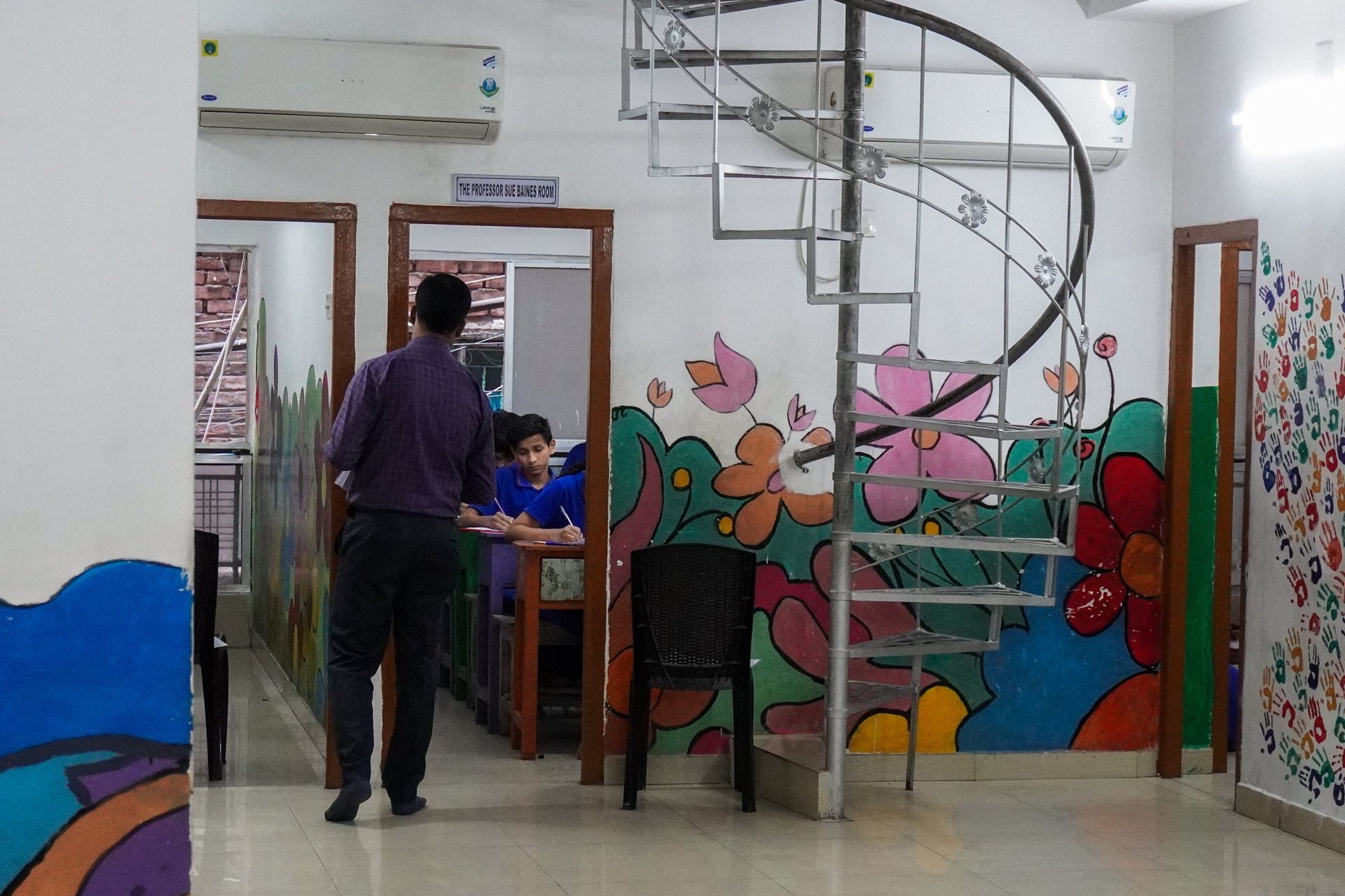 black blue and yellow textile