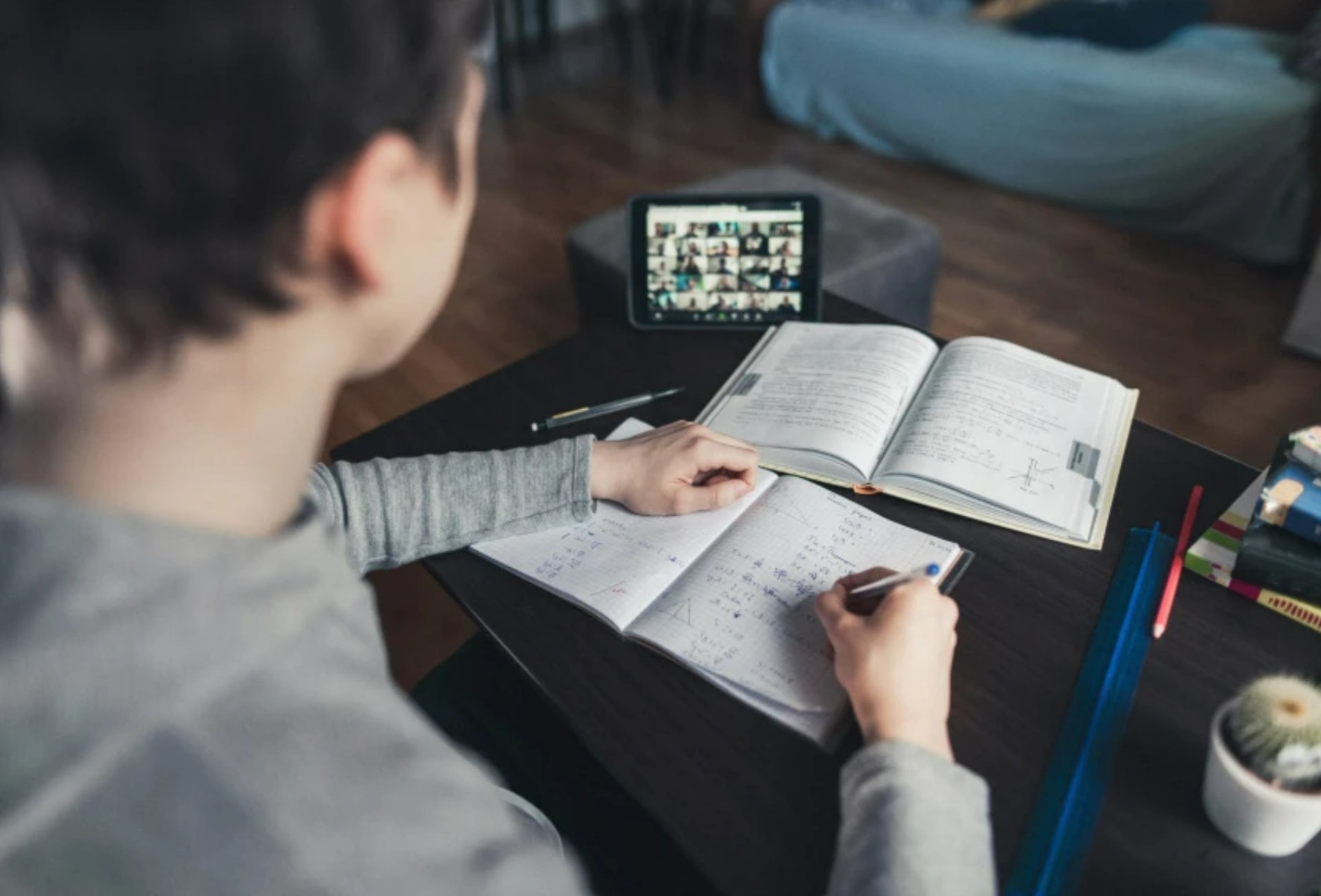 woman in gray and white striped long sleeve shirt using silver macbook
