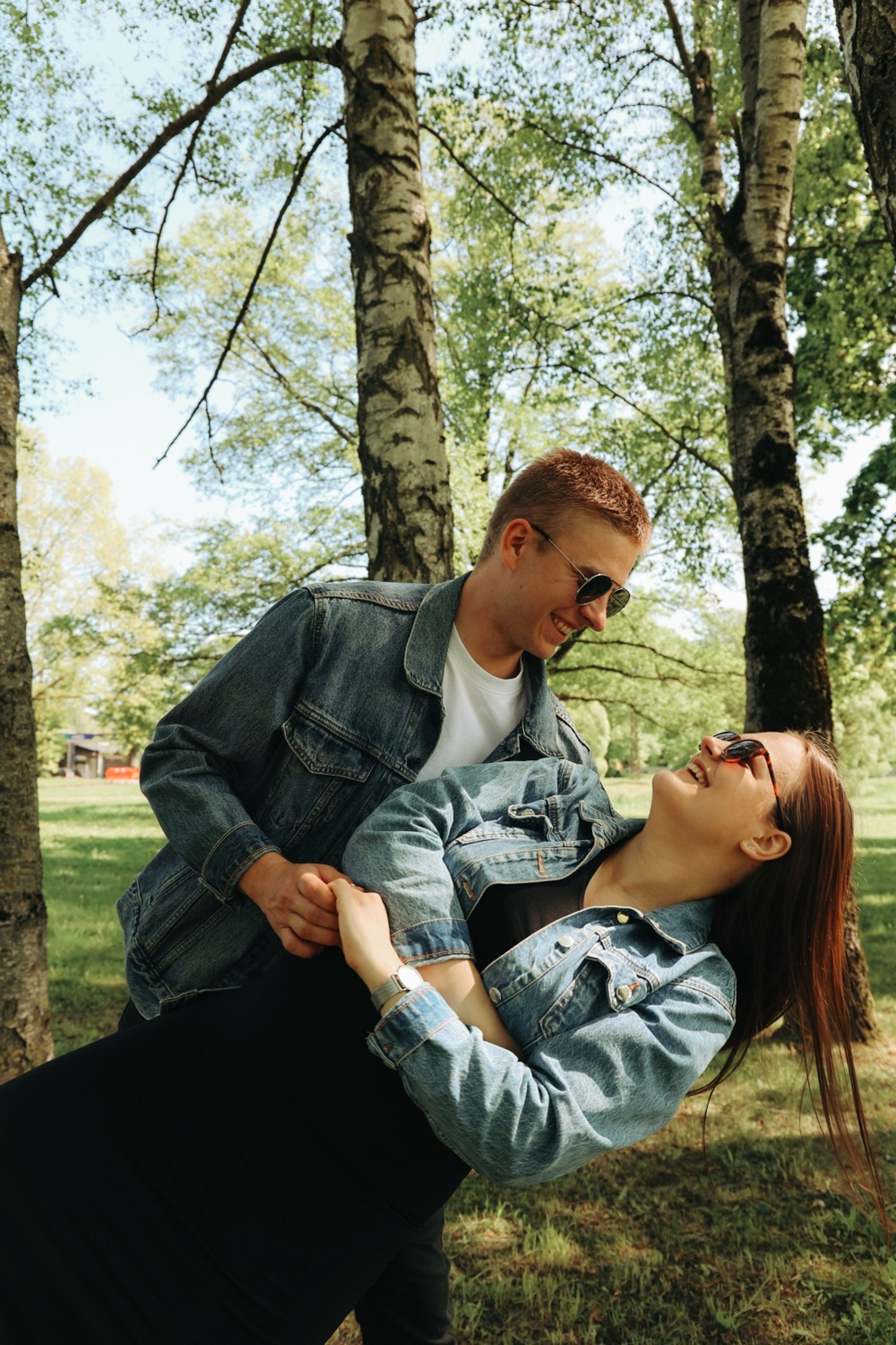 man and woman holding each others hands