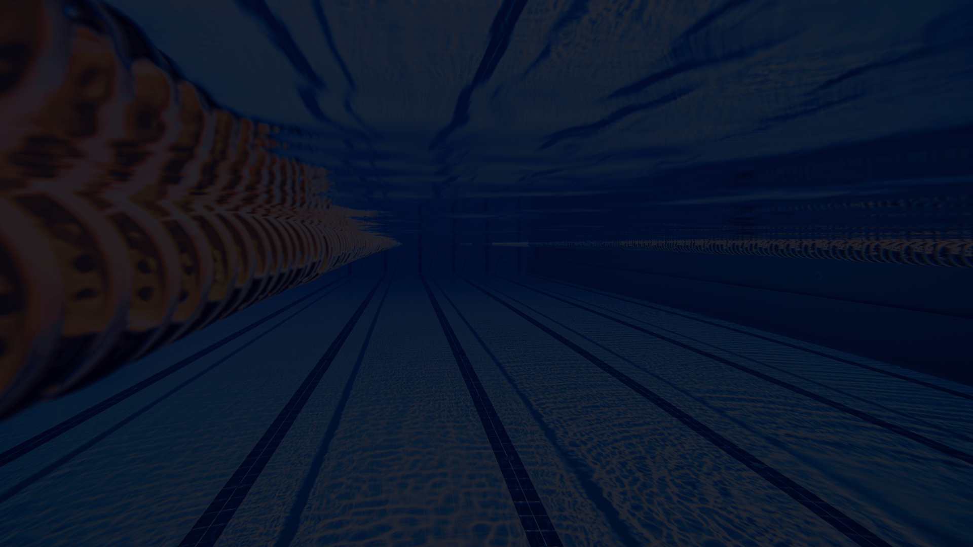 a boy in a yellow life jacket in a swimming pool