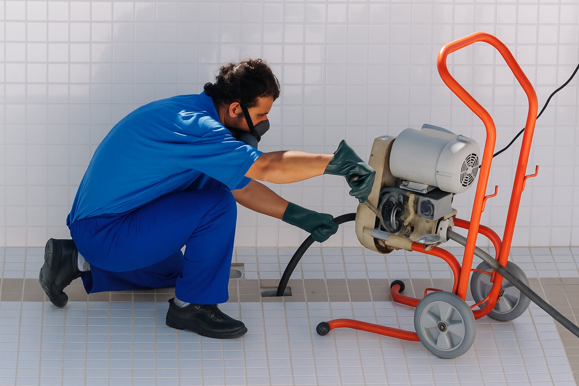 a sink with a faucet