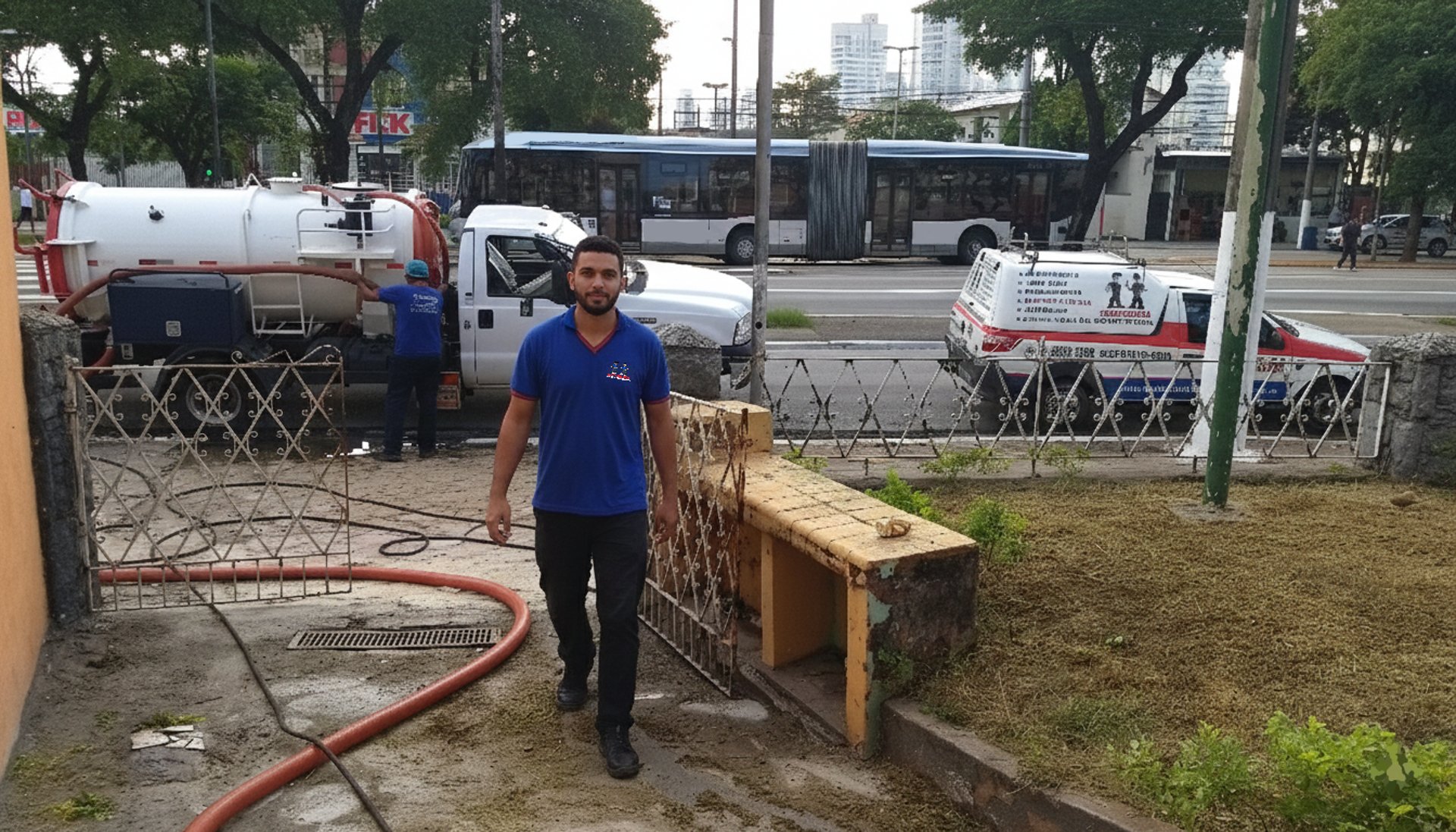 a sink with a faucet