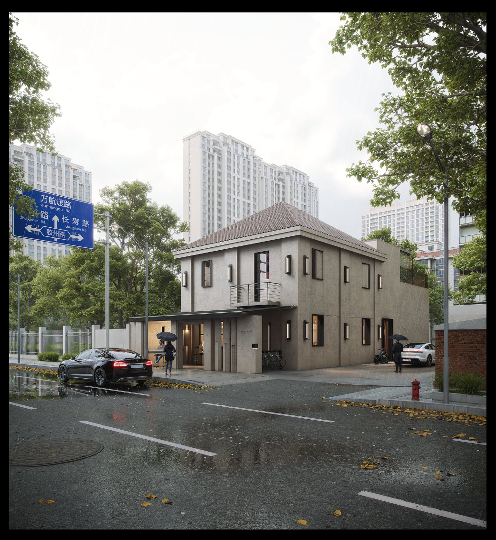 black laptop computer on table