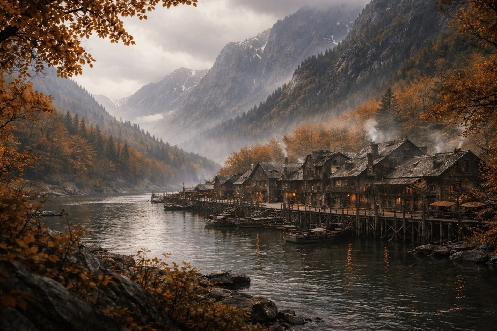 Autumn at Westhart Haven village in Freeport