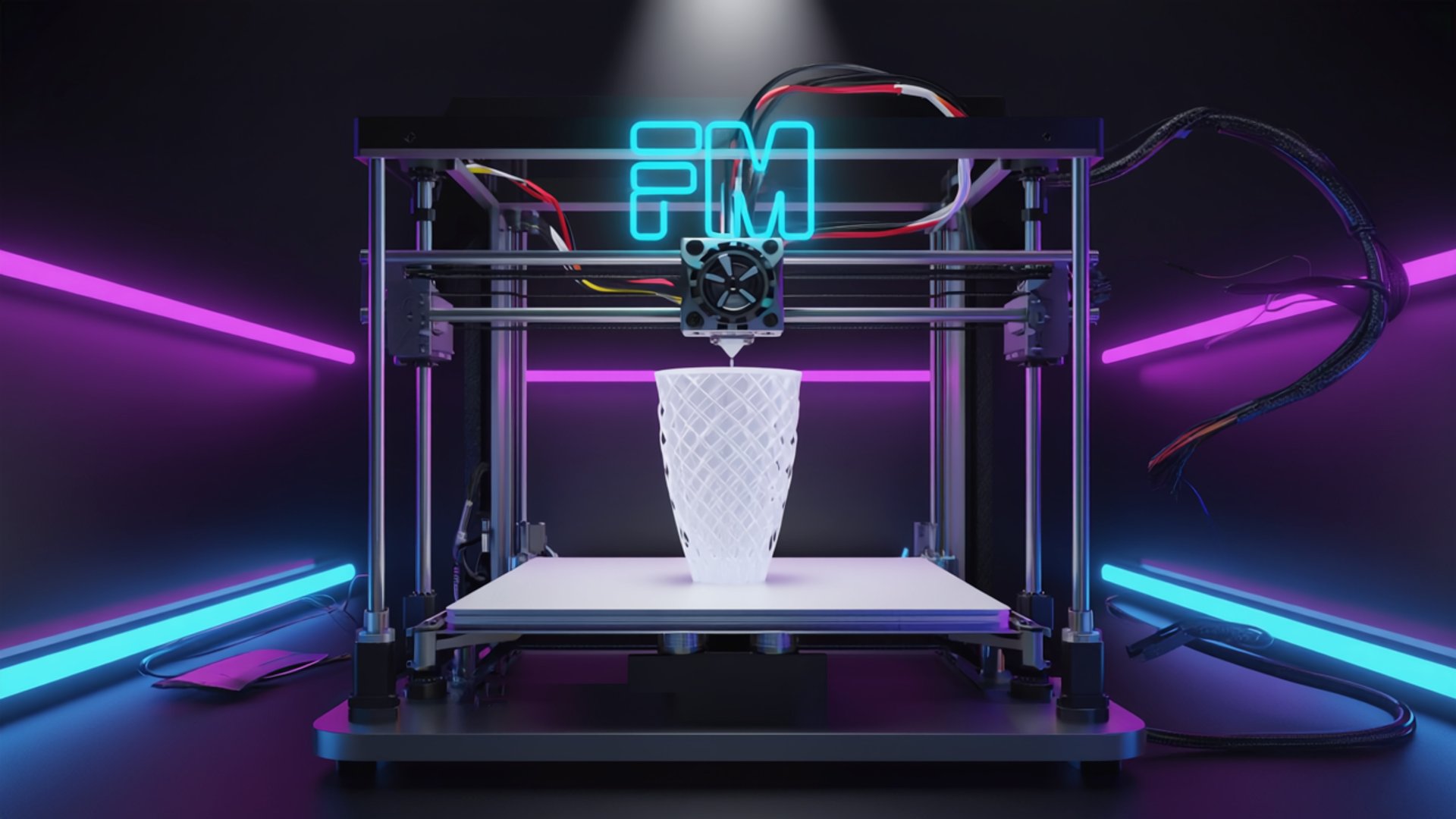 an abstract photo of a curved building with a blue sky in the background