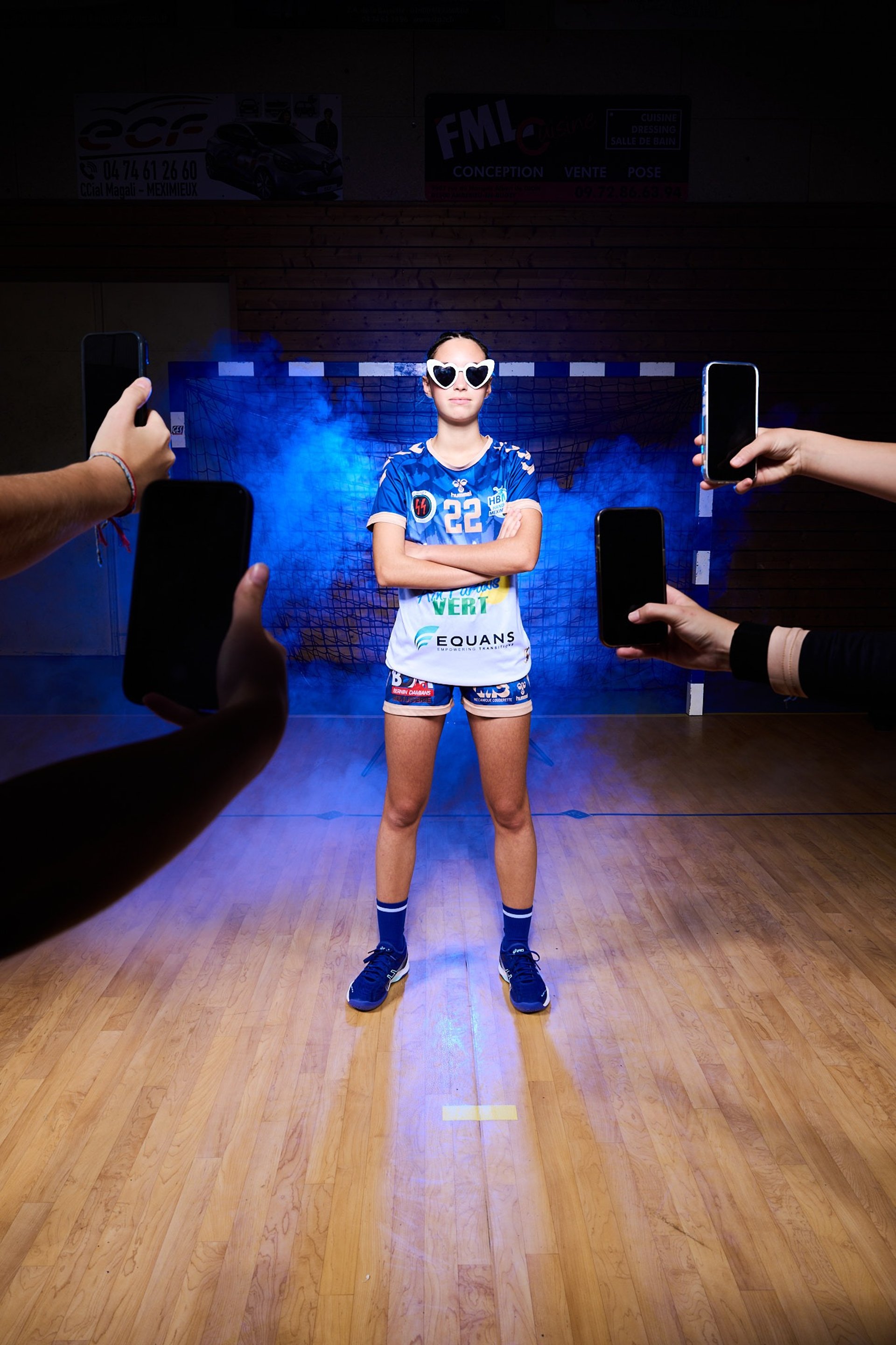 an abstract photo of a curved building with a blue sky in the background