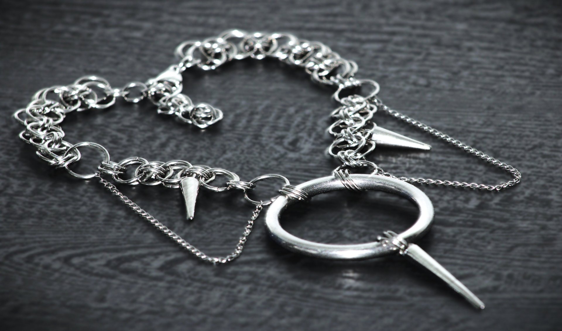 black and white metal frame
