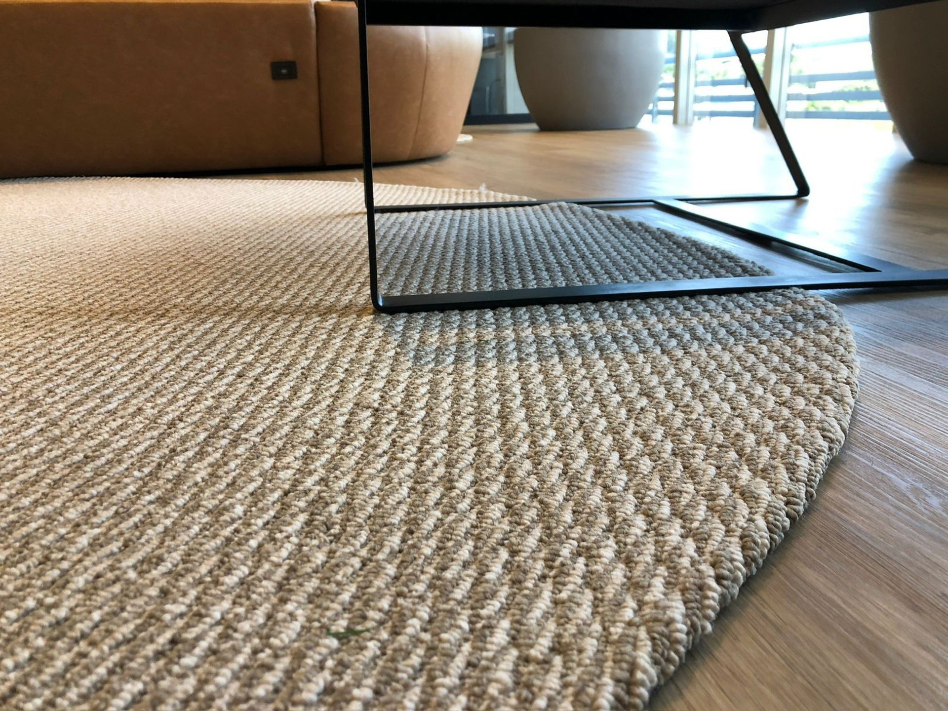 tapete de sisal sintético na sala