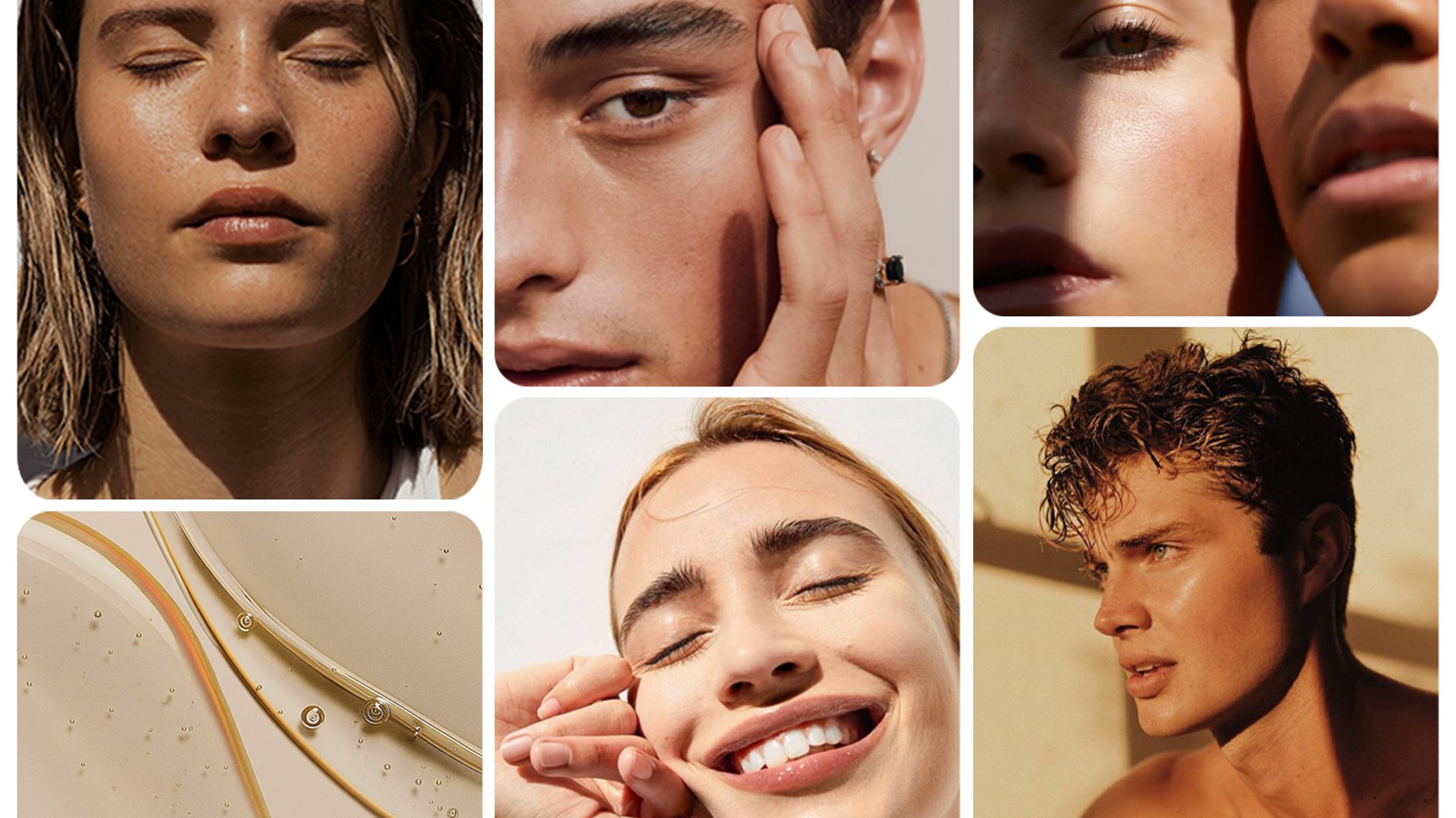 an abstract photo of a curved building with a blue sky in the background