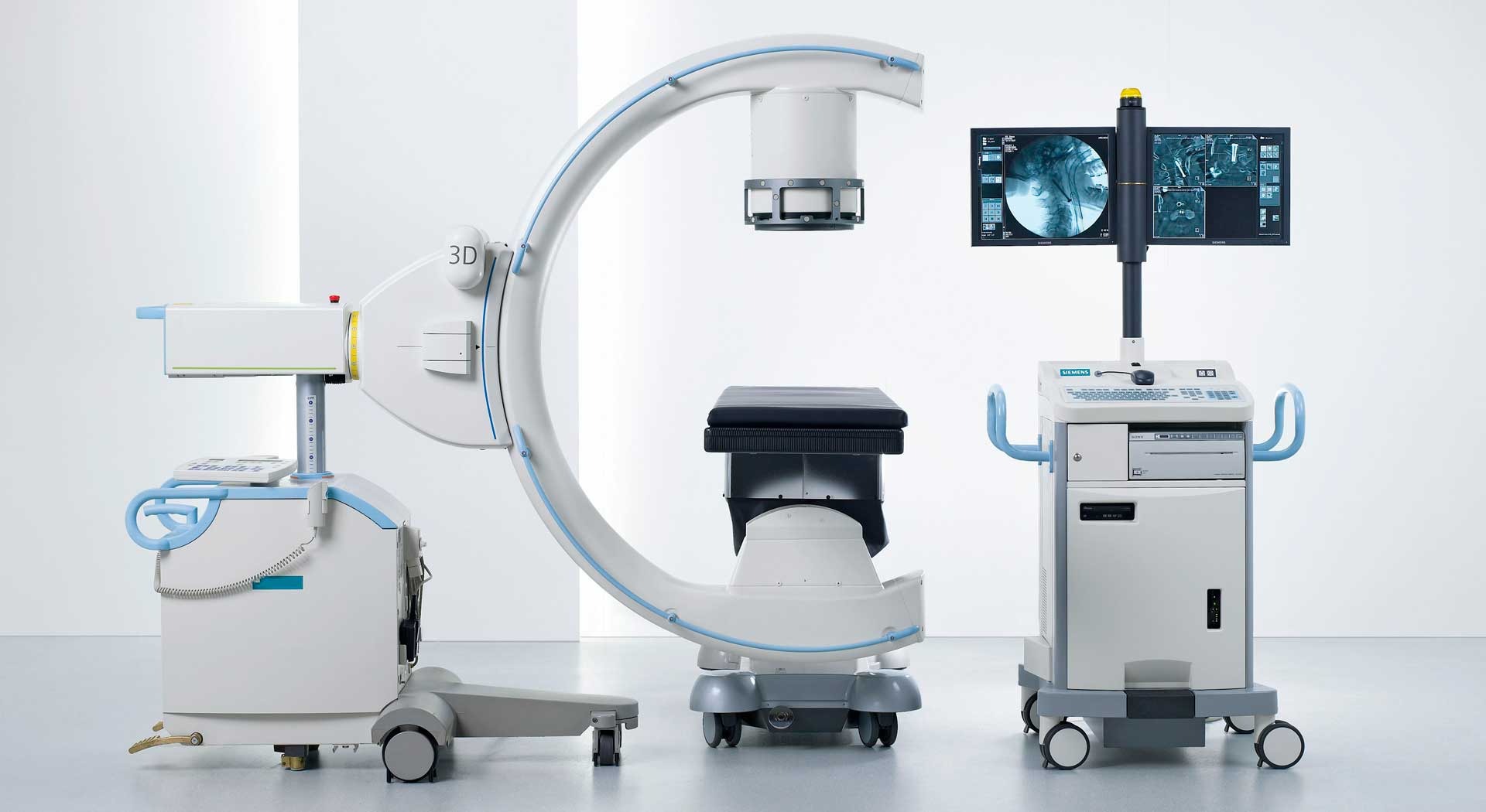 an abstract photo of a curved building with a blue sky in the background