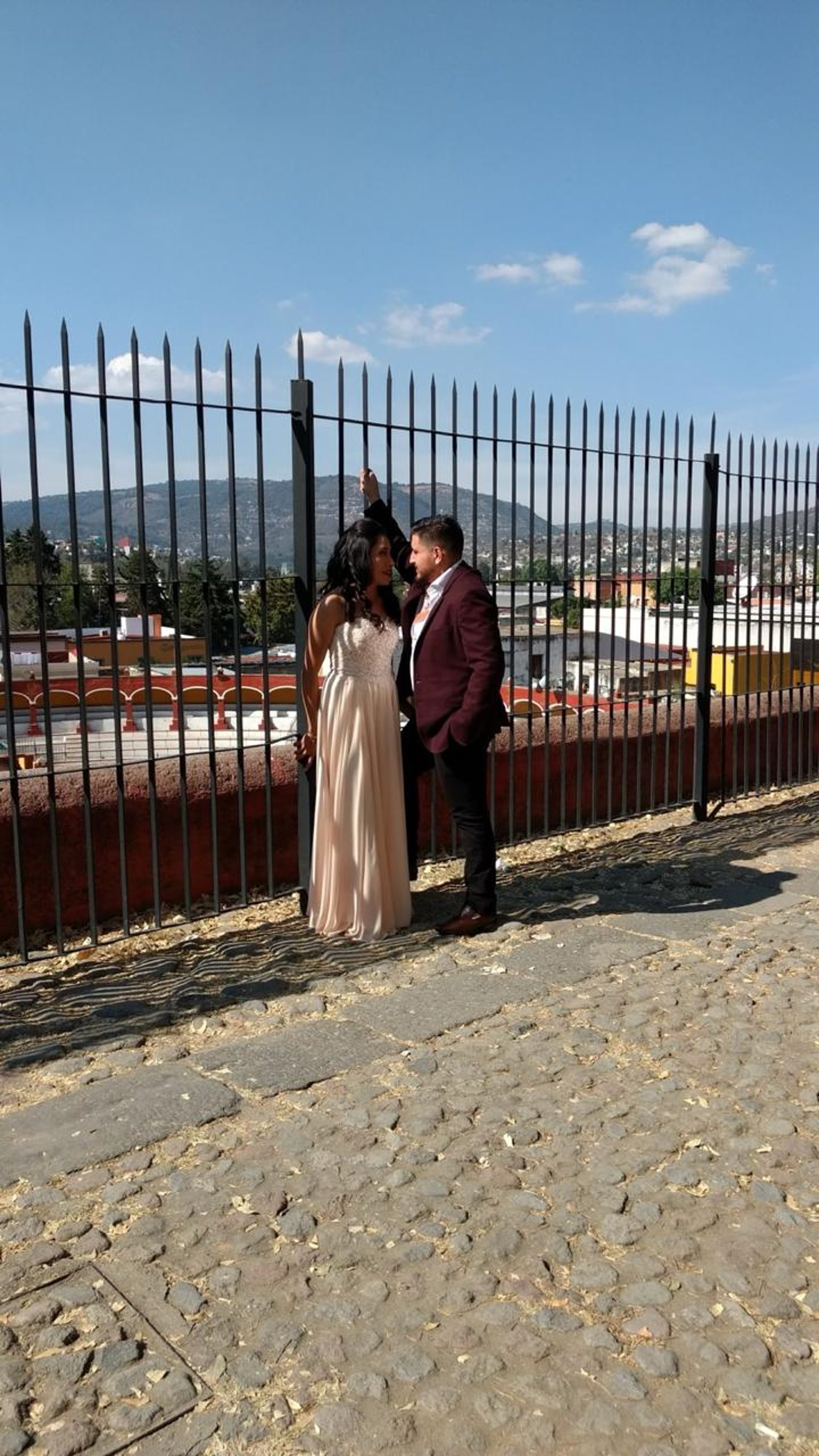 couple wearing silver-colored rings