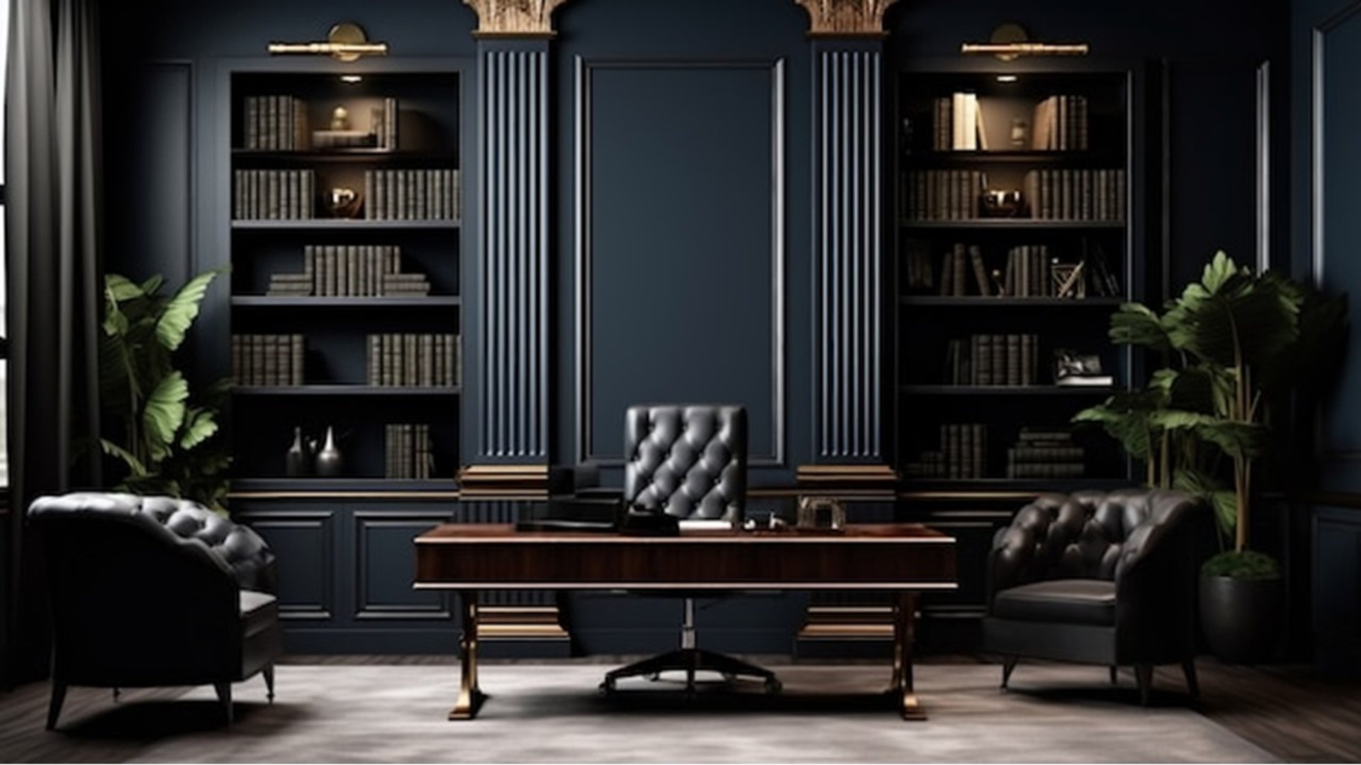 black and brown leather padded tub sofa