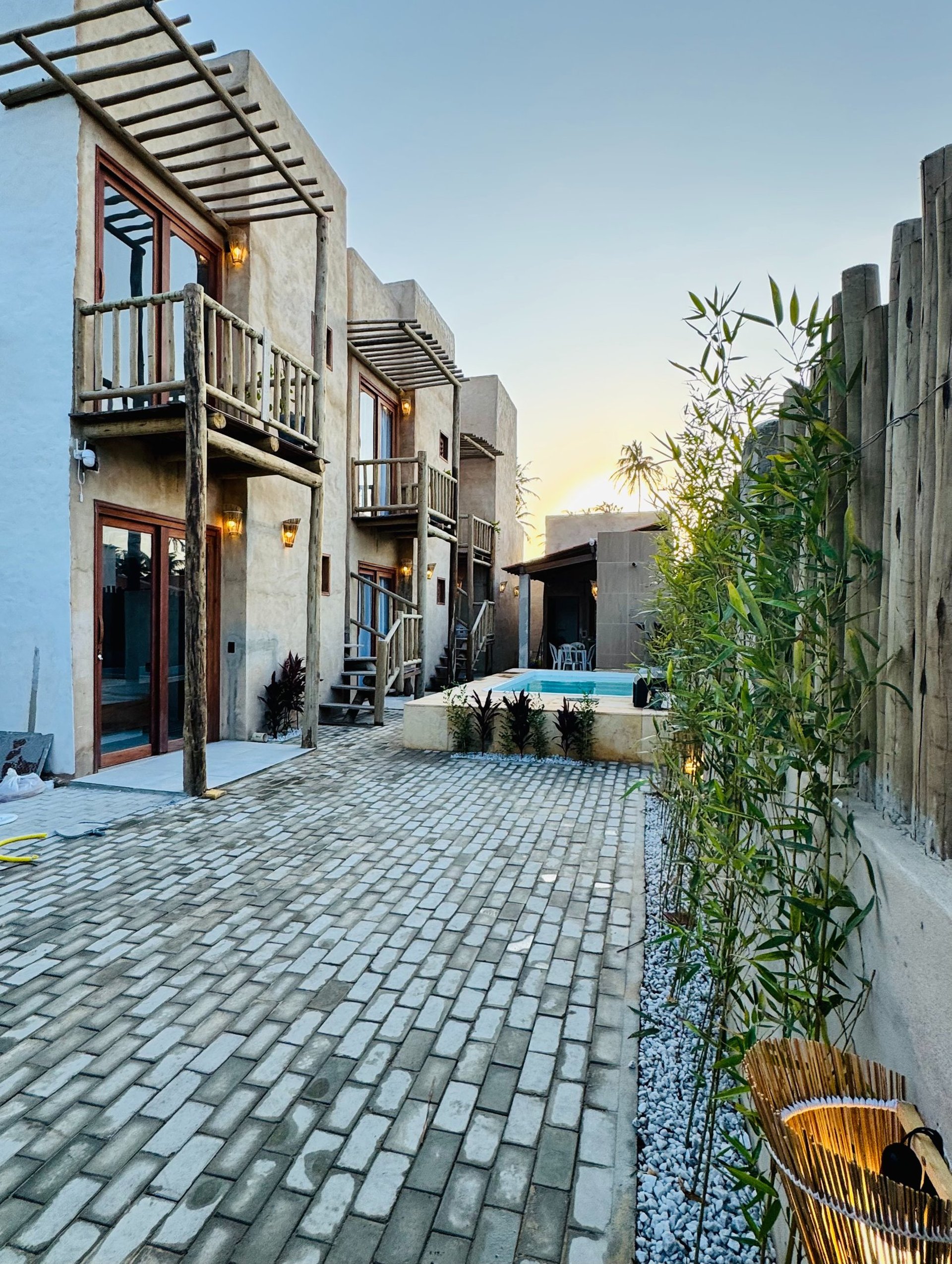 black table lamp on nightstand