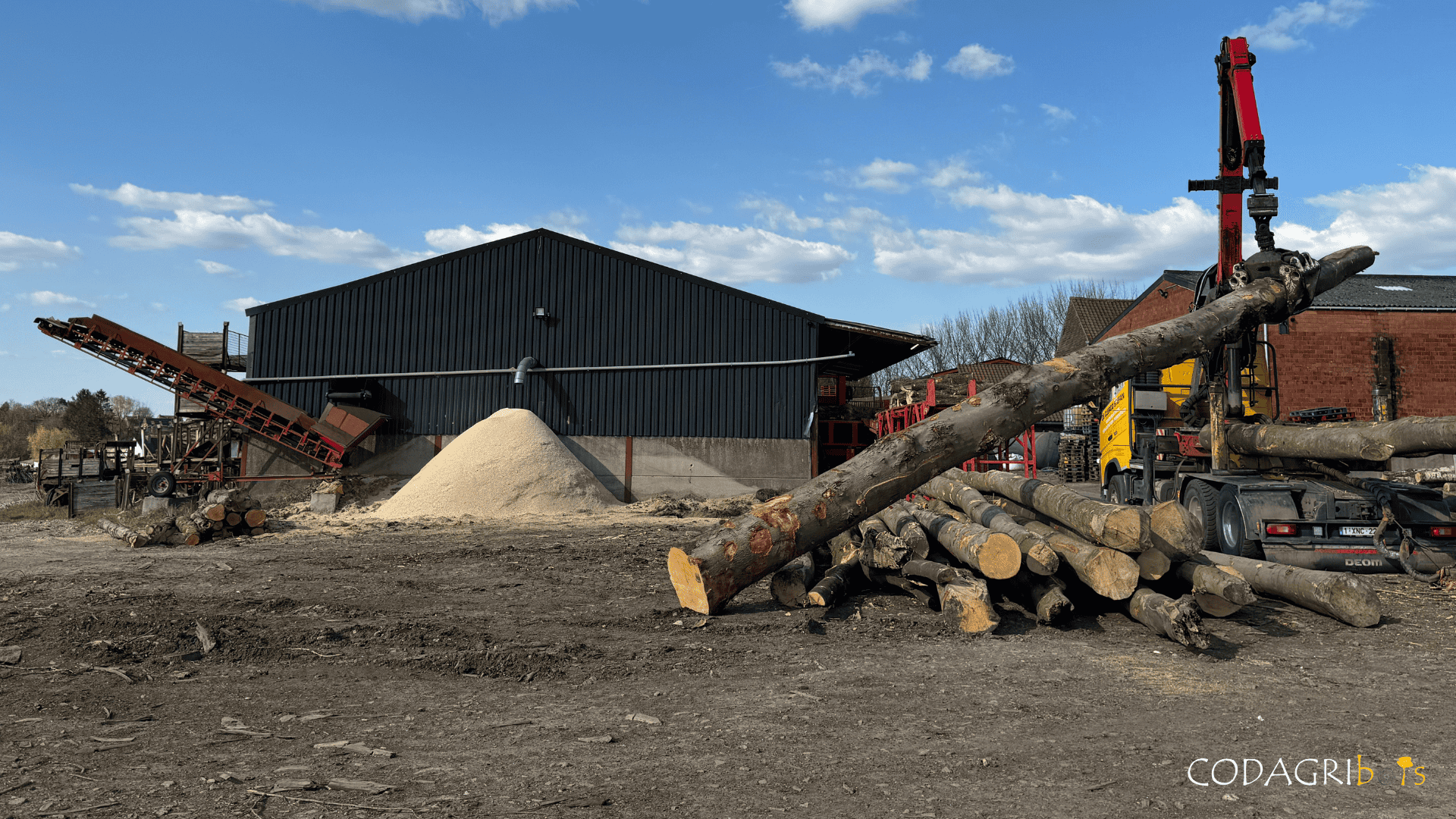 an abstract photo of a curved building with a blue sky in the background