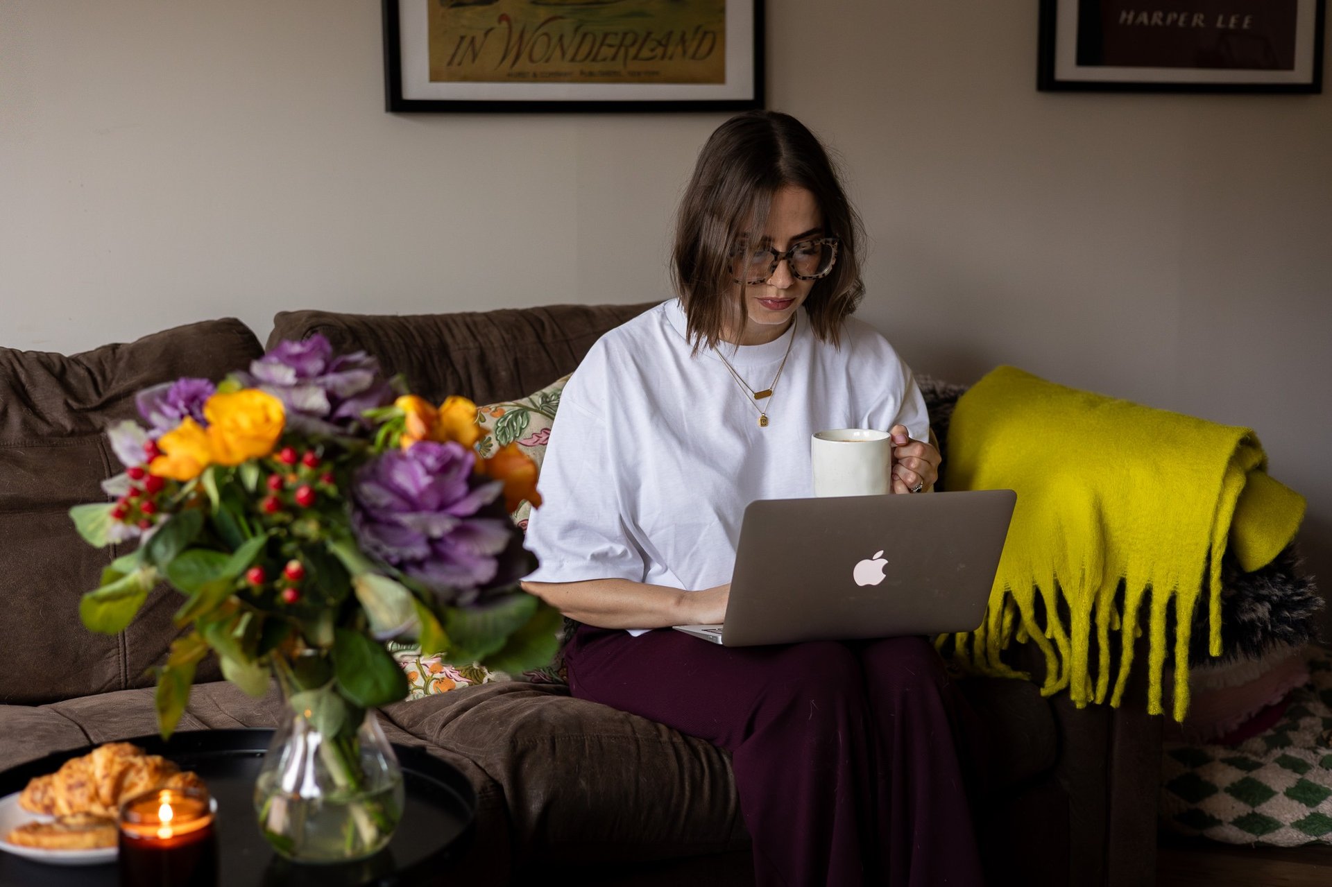 an abstract photo of a curved building with a blue sky in the background