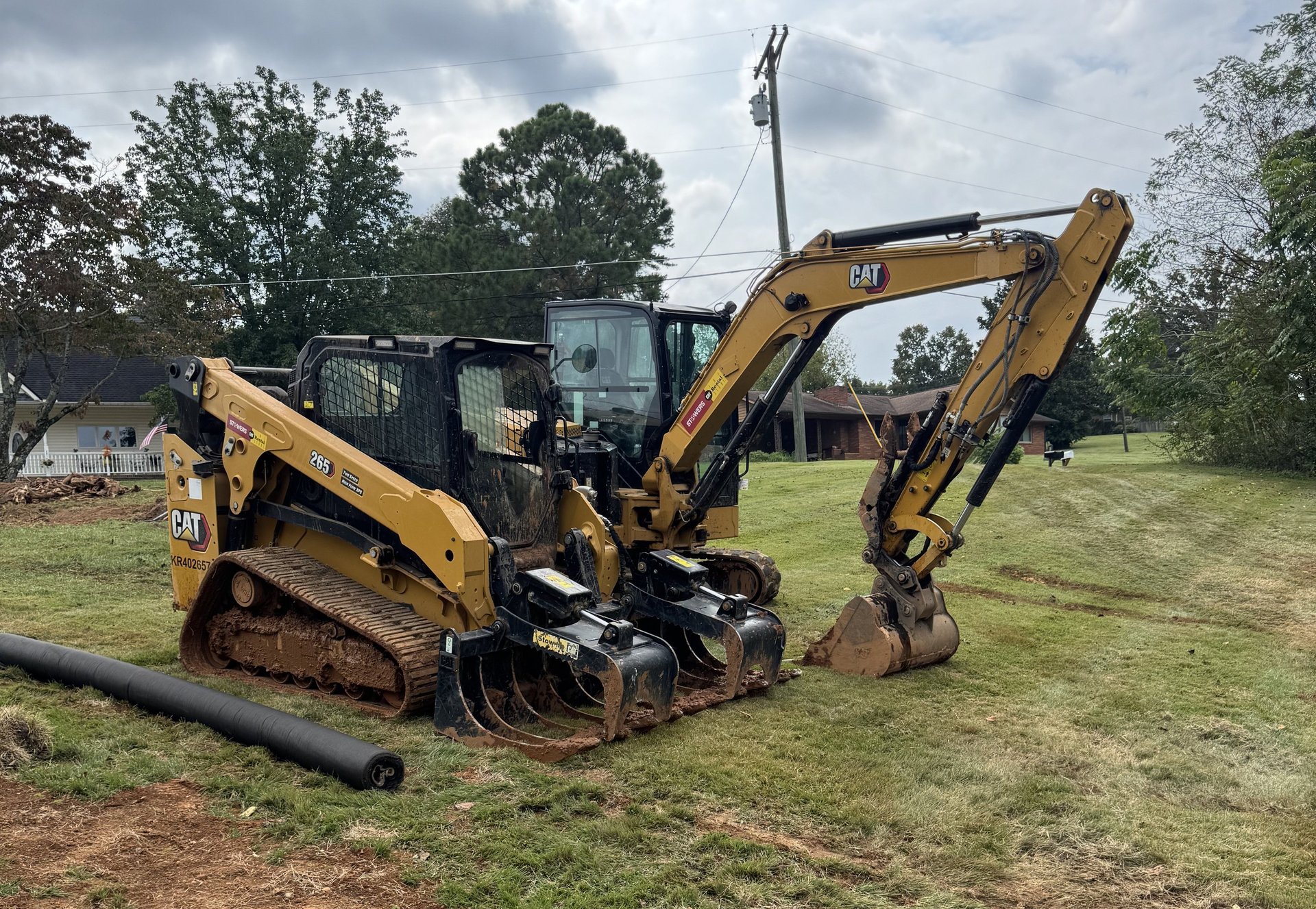 skid steer and mini excavator 