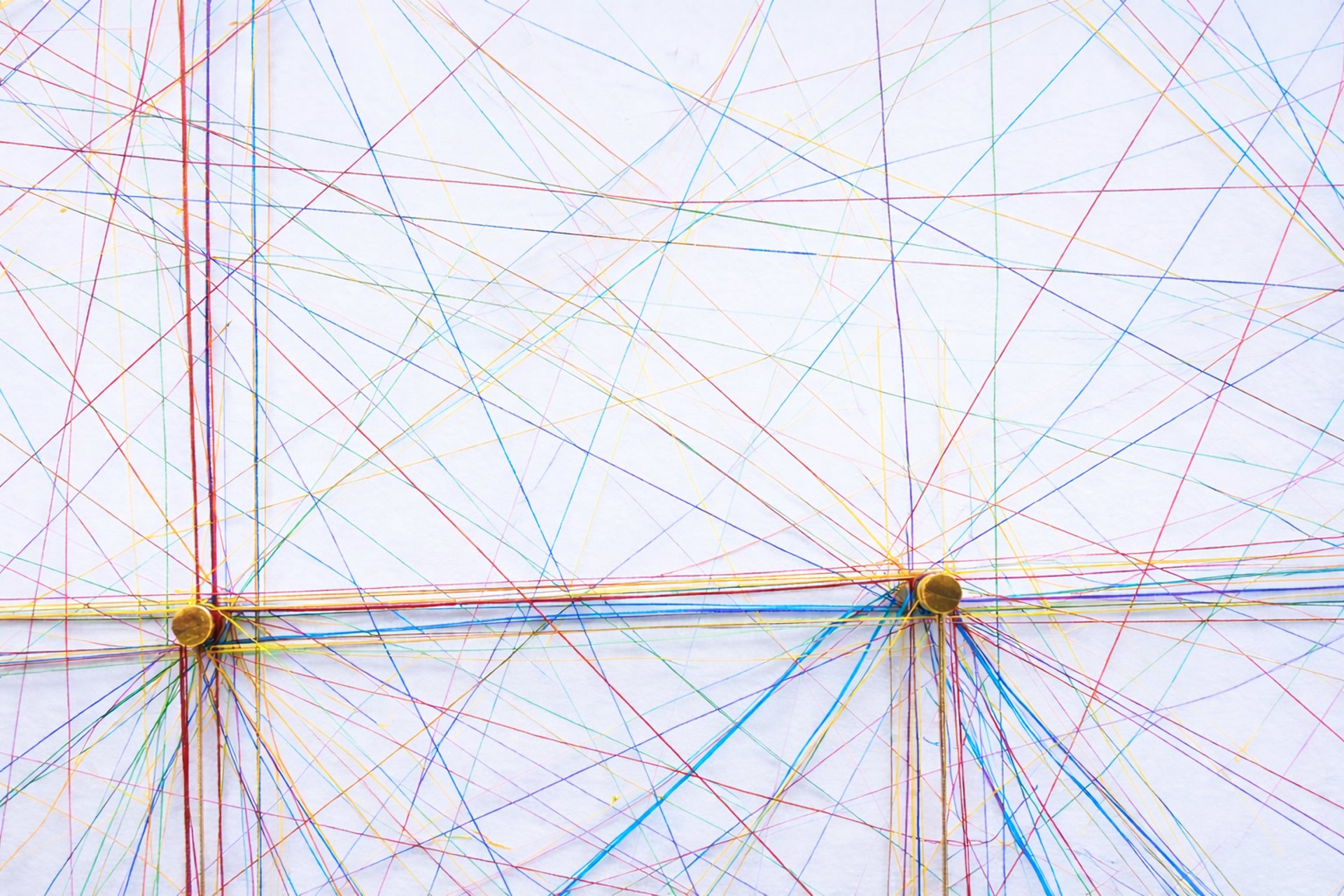 assorted-color yard threads