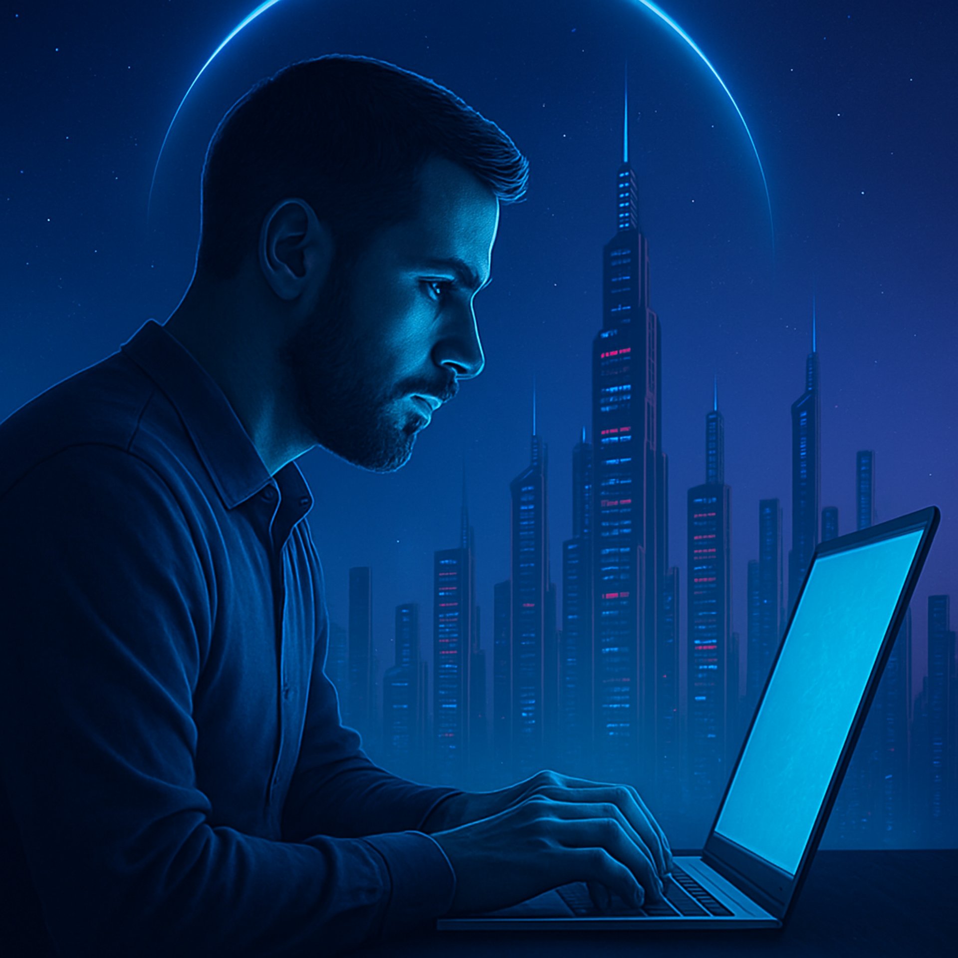 typing on a computer