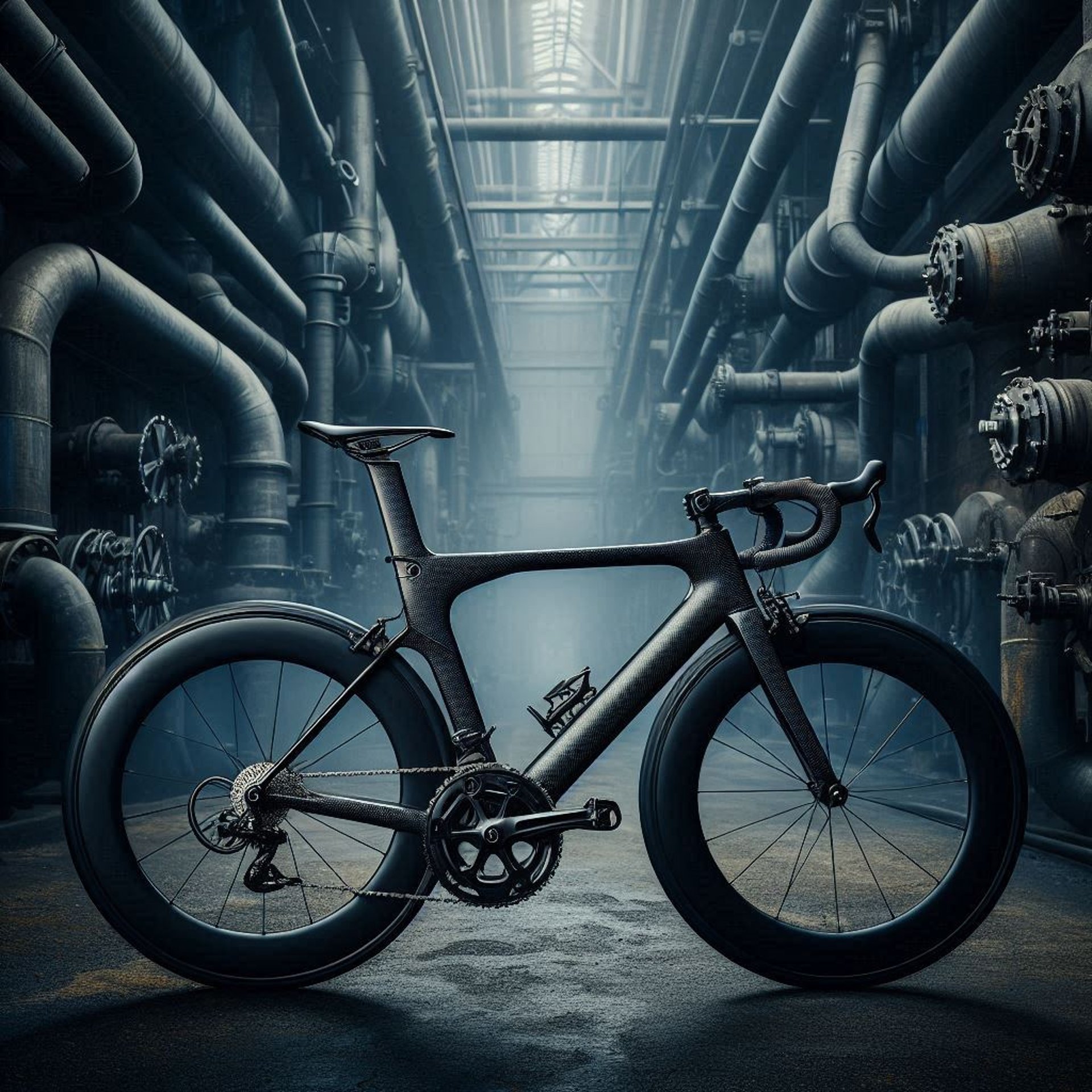 bicycle-dark-carbon-with-darkish-surroundings