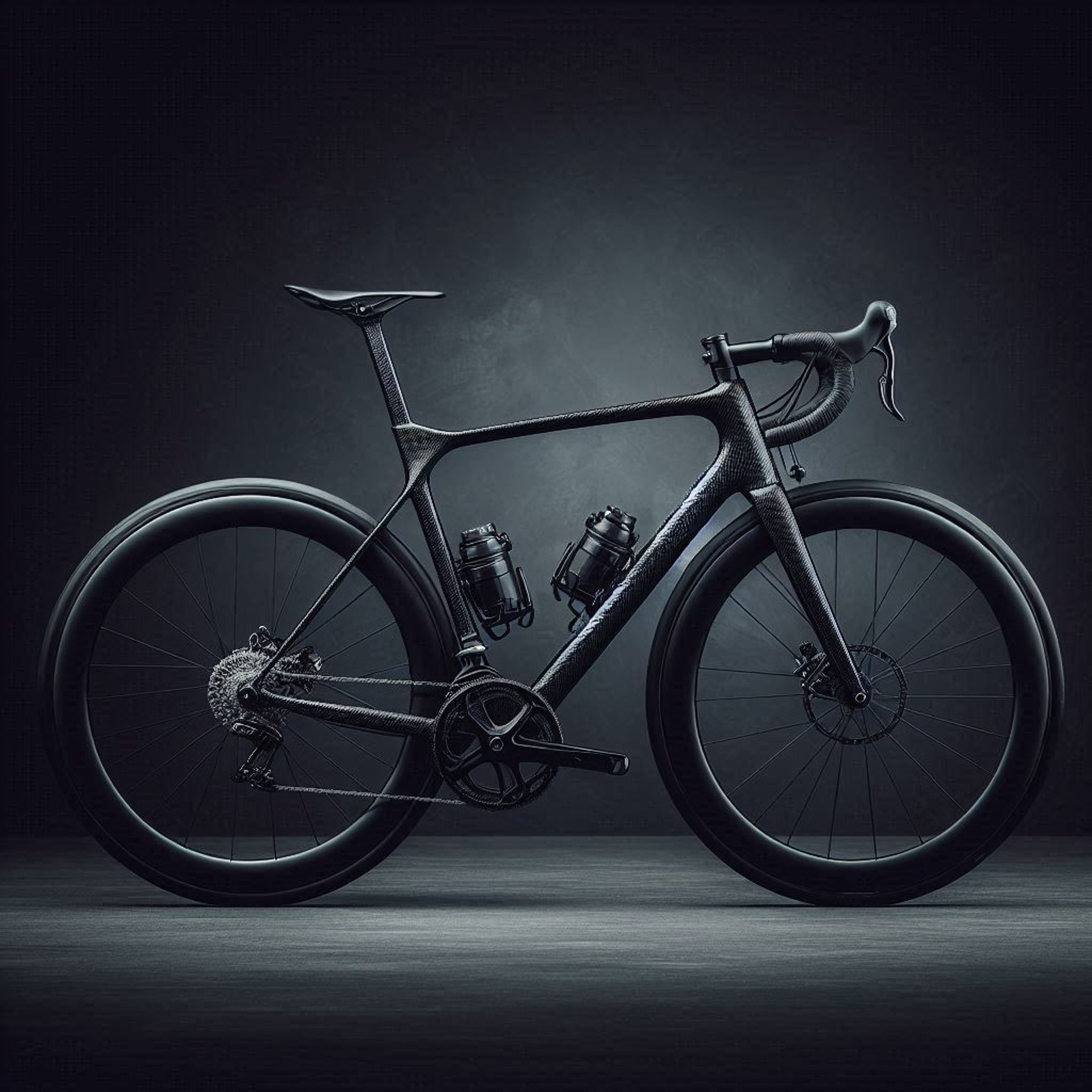 bicycle-dark-carbon-with-darkish-surroundings