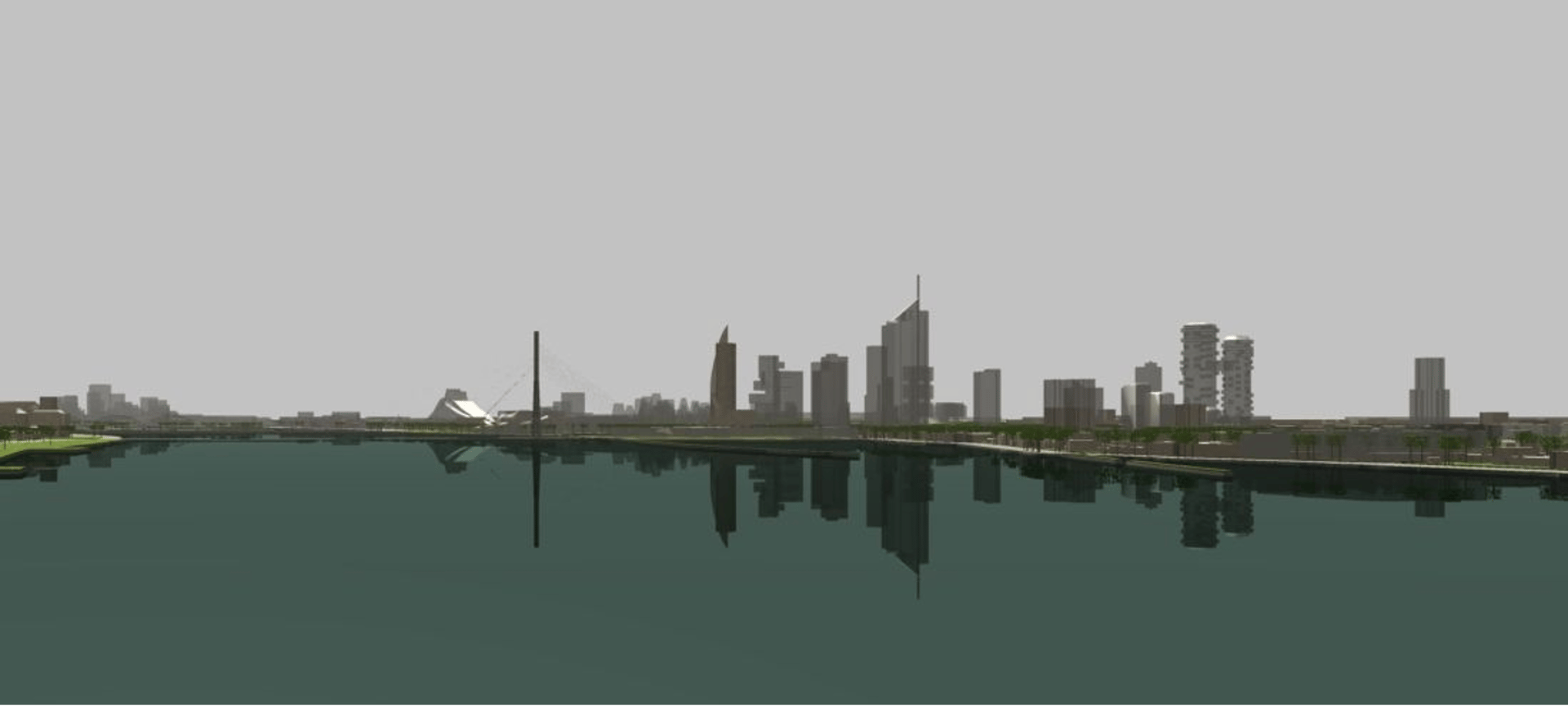 an abstract photo of a curved building with a blue sky in the background