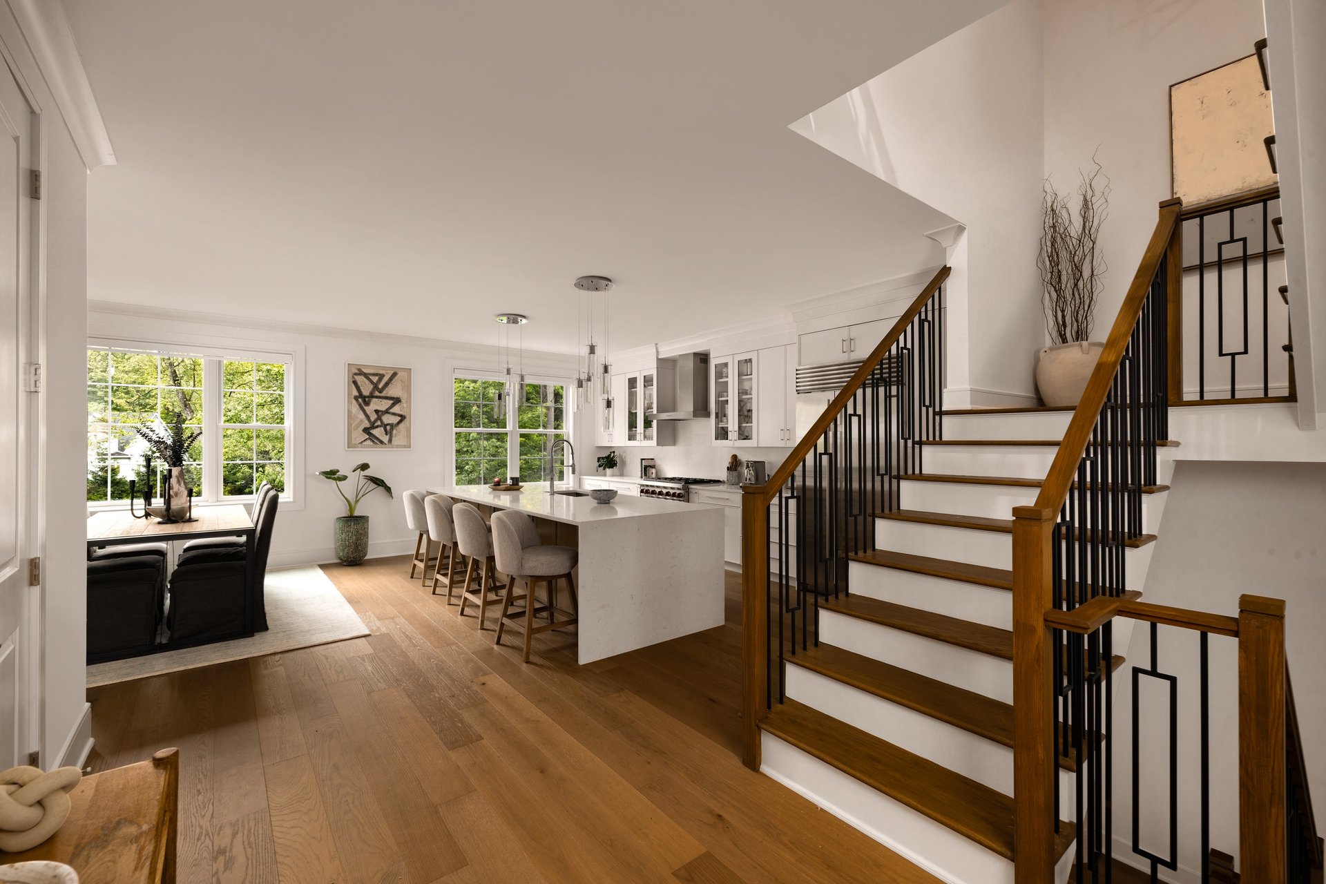 High end architecture photography of Ora Wellness interior New Jersey, featuring natural light, wood accents, modern design