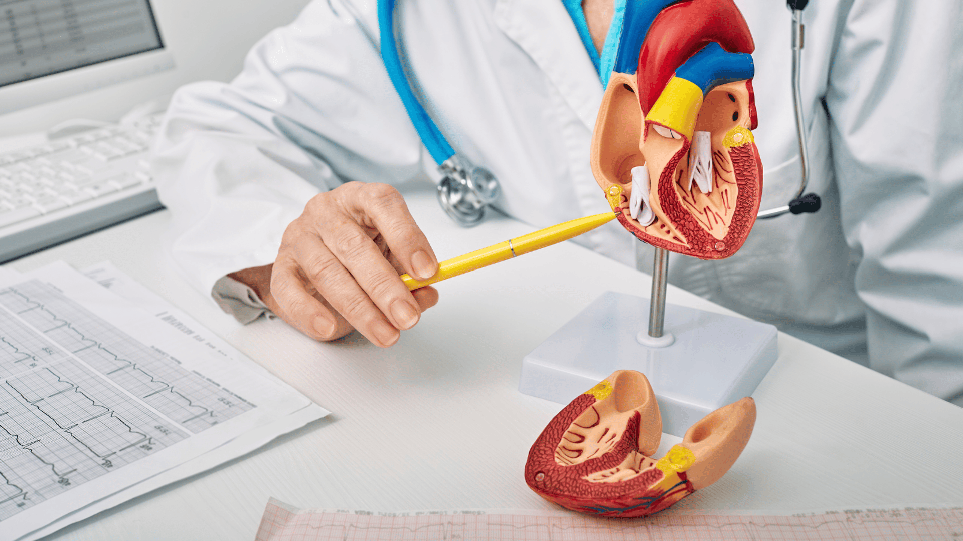 an abstract photo of a curved building with a blue sky in the background