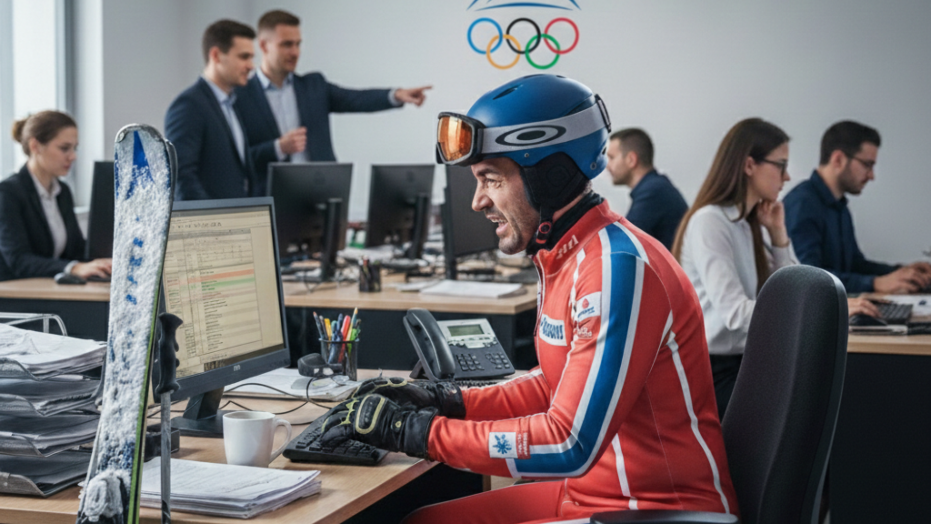 an abstract photo of a curved building with a blue sky in the background