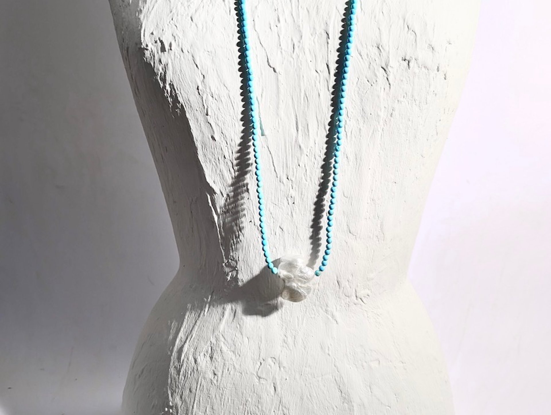 Collana perle barocche scaramazze e turchese Amalfi Gioielli