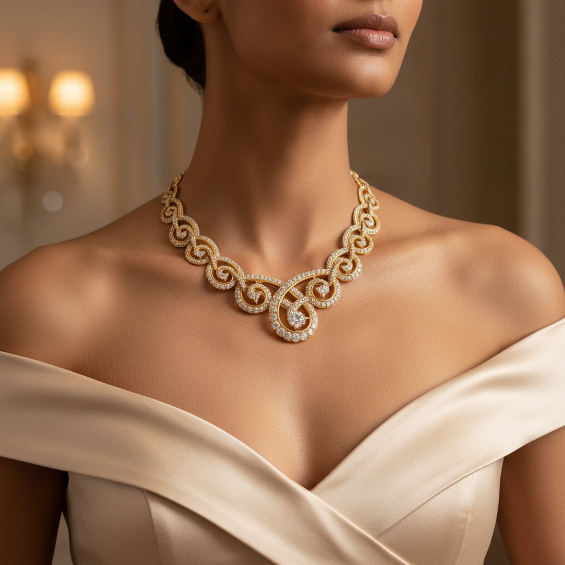 an abstract photo of a curved building with a blue sky in the background