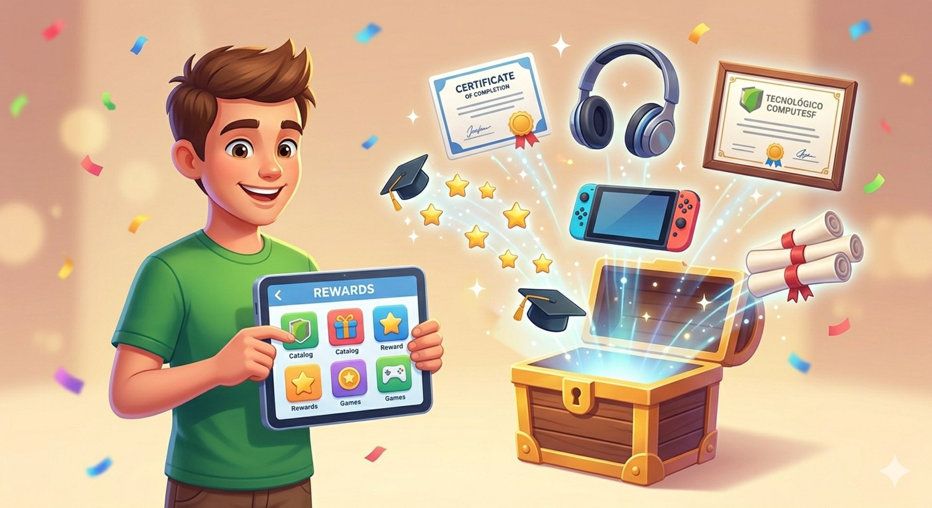 man browsing tablet sitting in front of TV