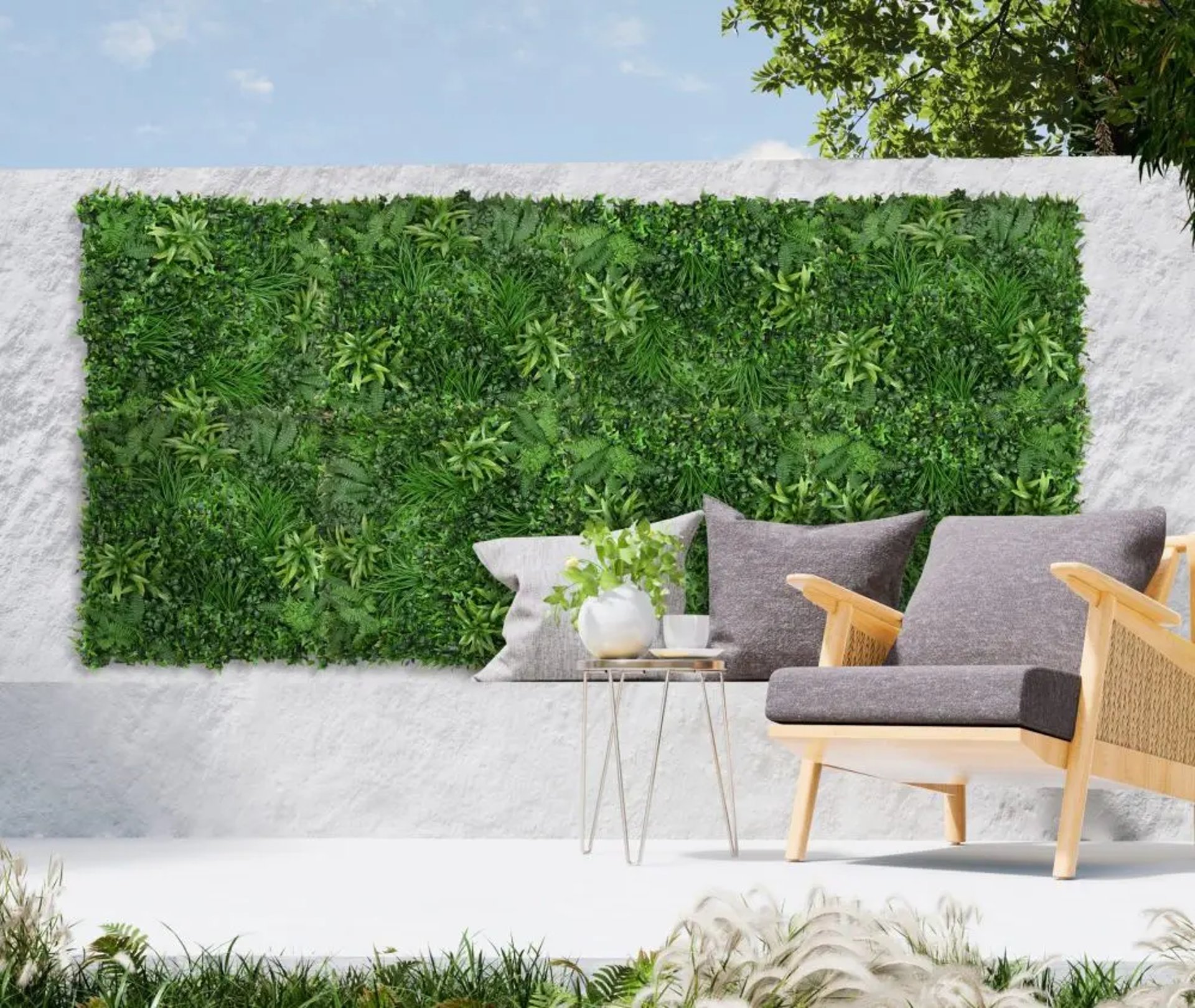 Jardín vertical sobre pared, un complemento ideal para dar ambiente