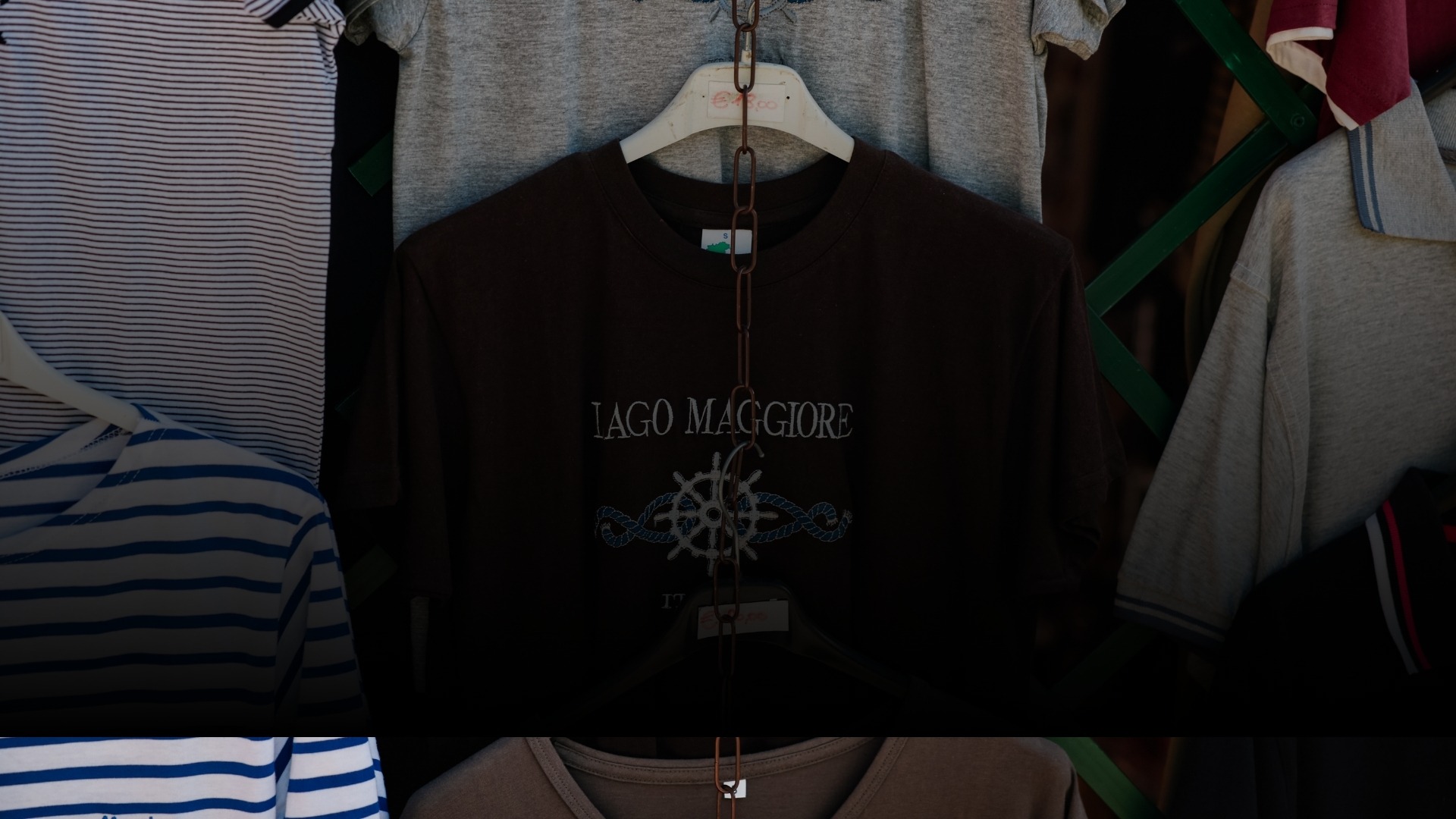 a white shirt hanging on a clothes line