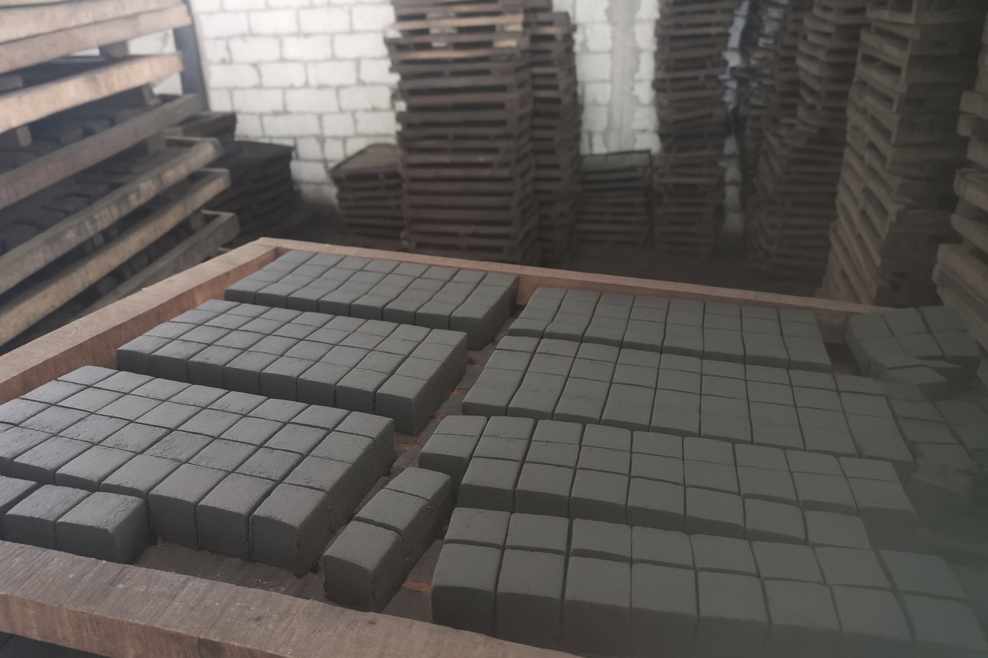 a close up of hay bales stacked on top of each other