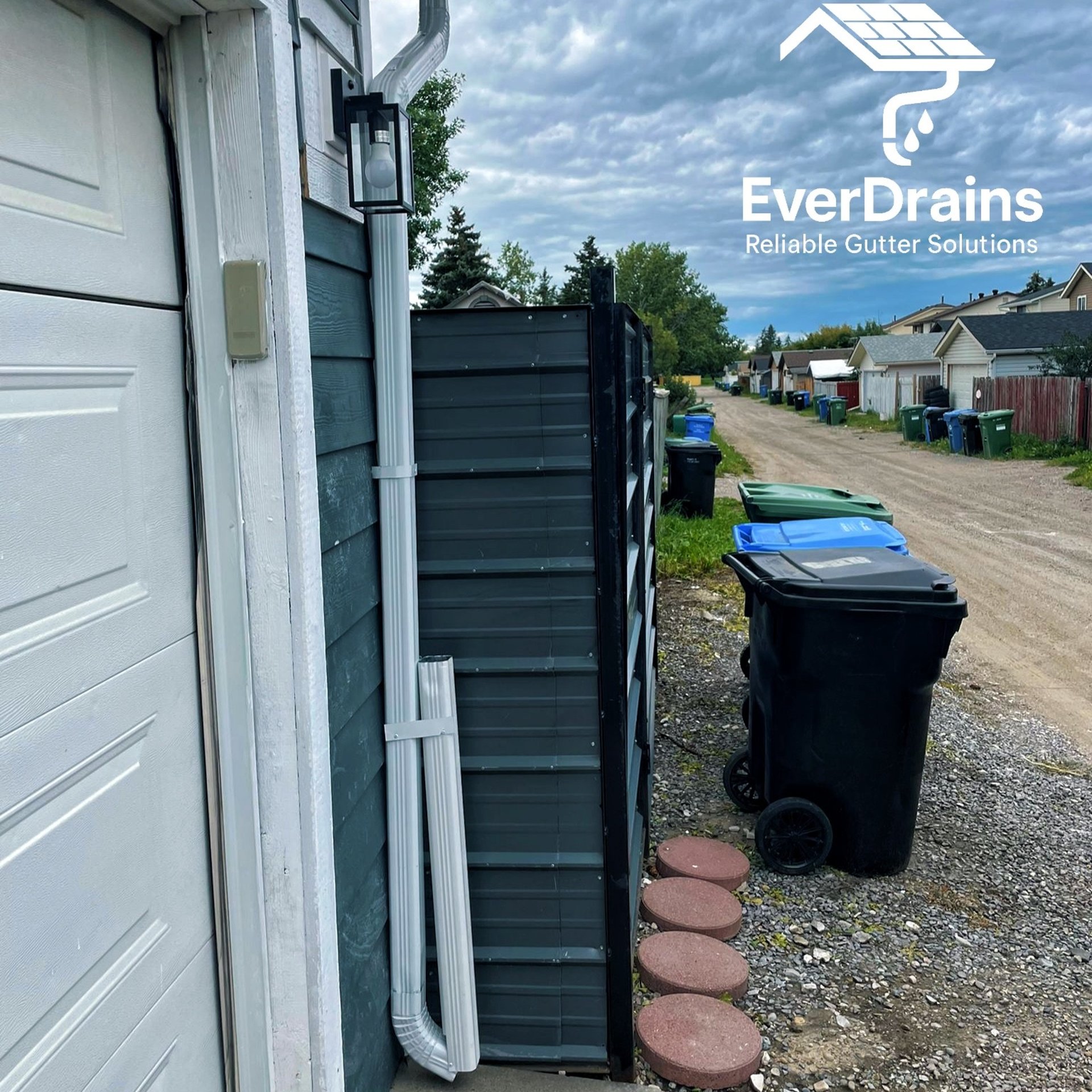 High-quality seamless gutters protecting home foundation