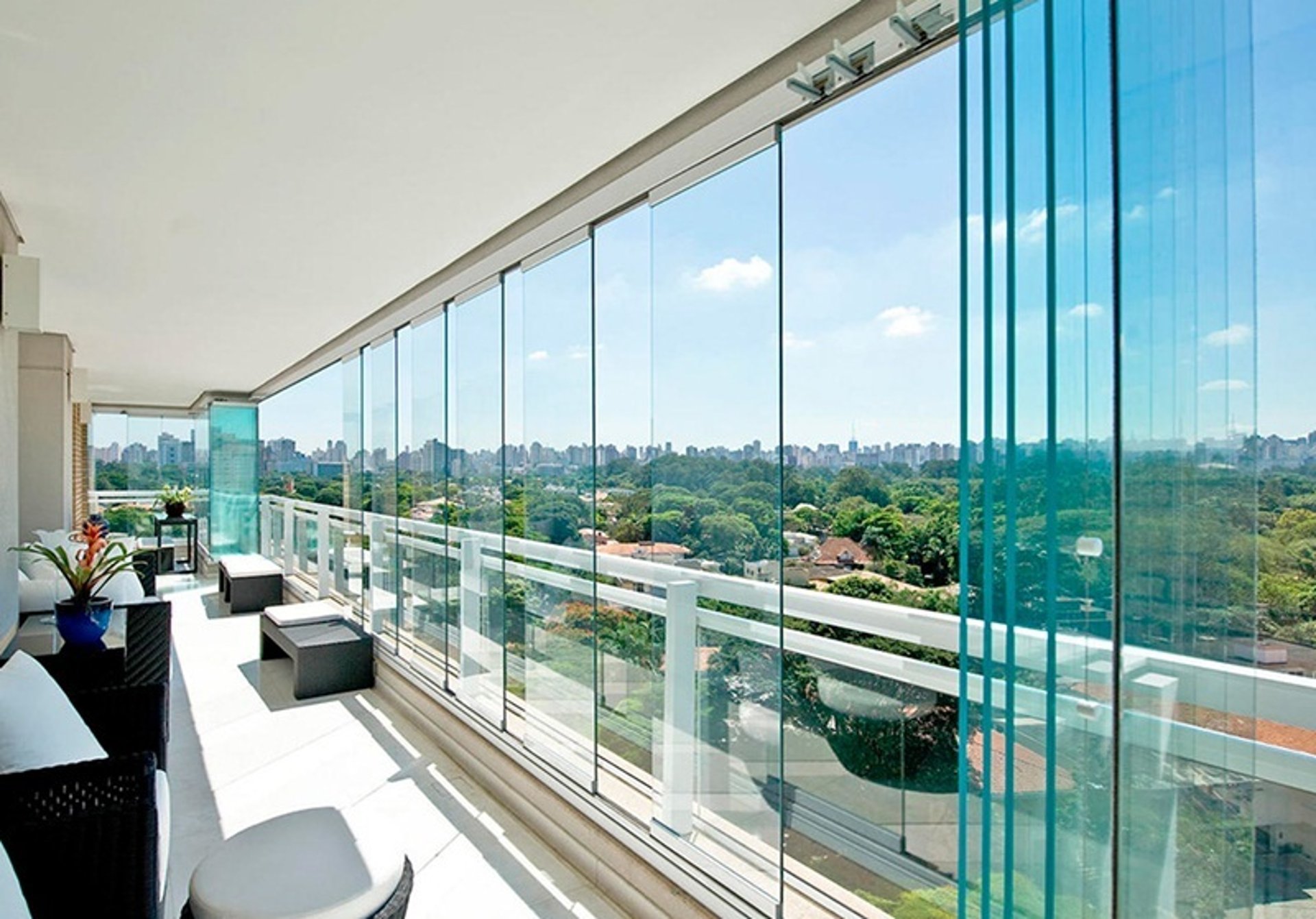 white and blue high rise building