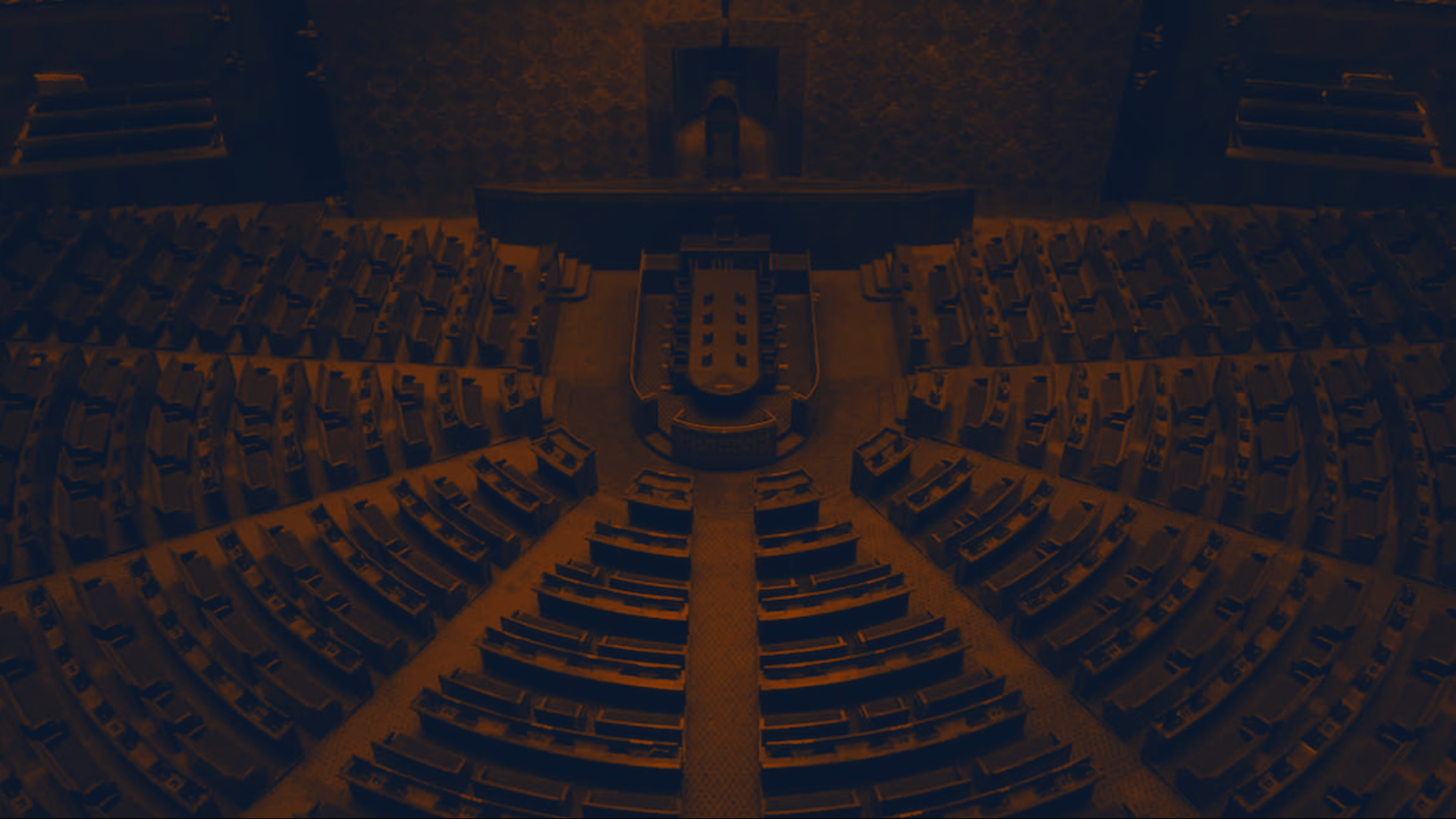 an abstract photo of a curved building with a blue sky in the background