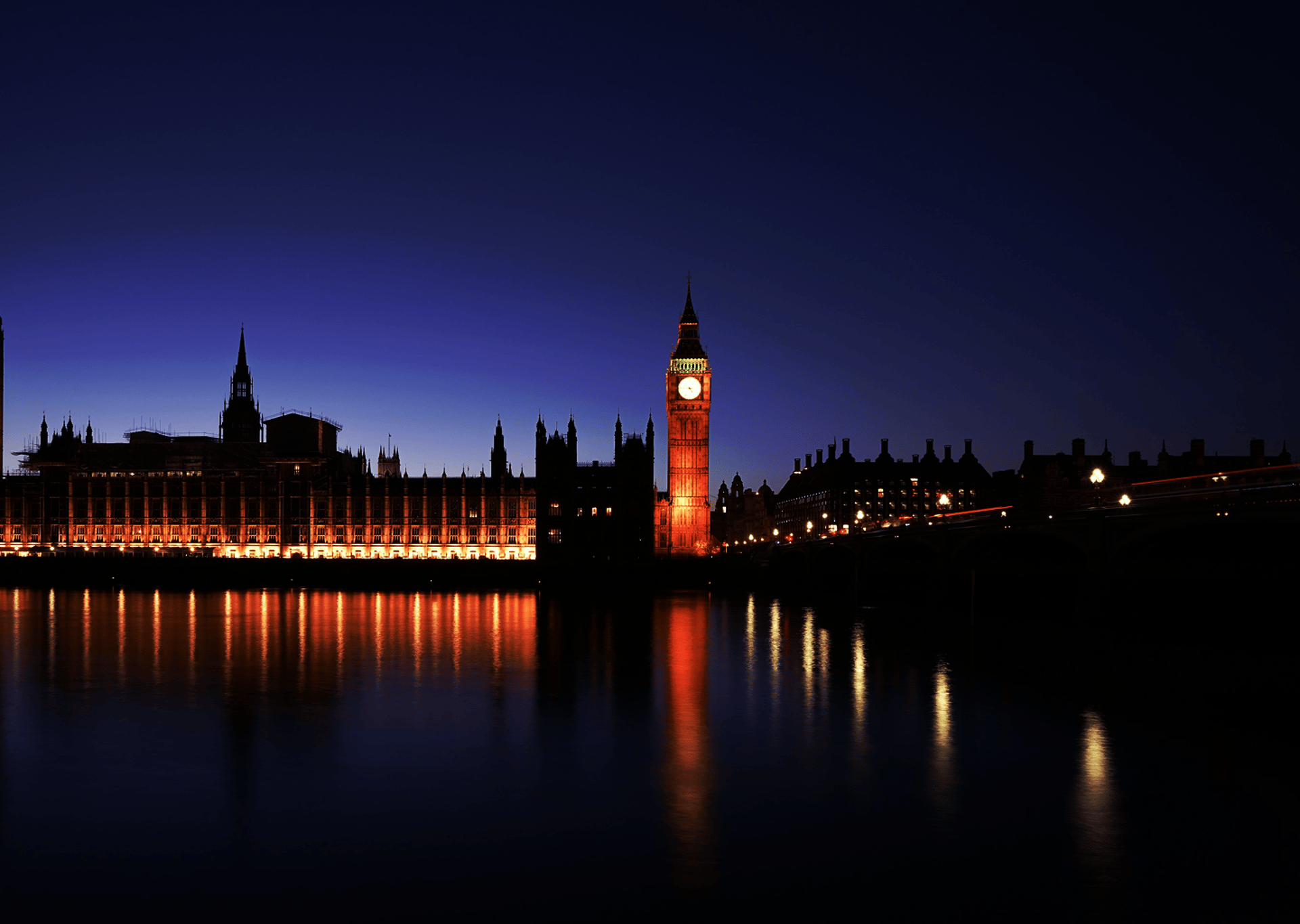 Big Ben's Clock at night