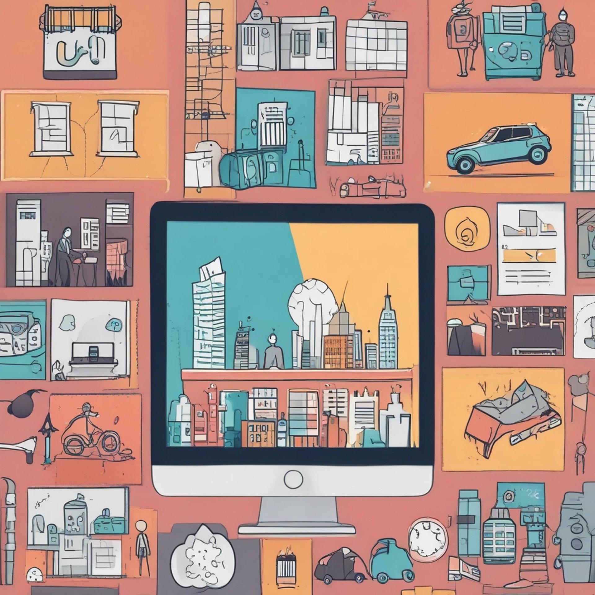 gray computer monitor