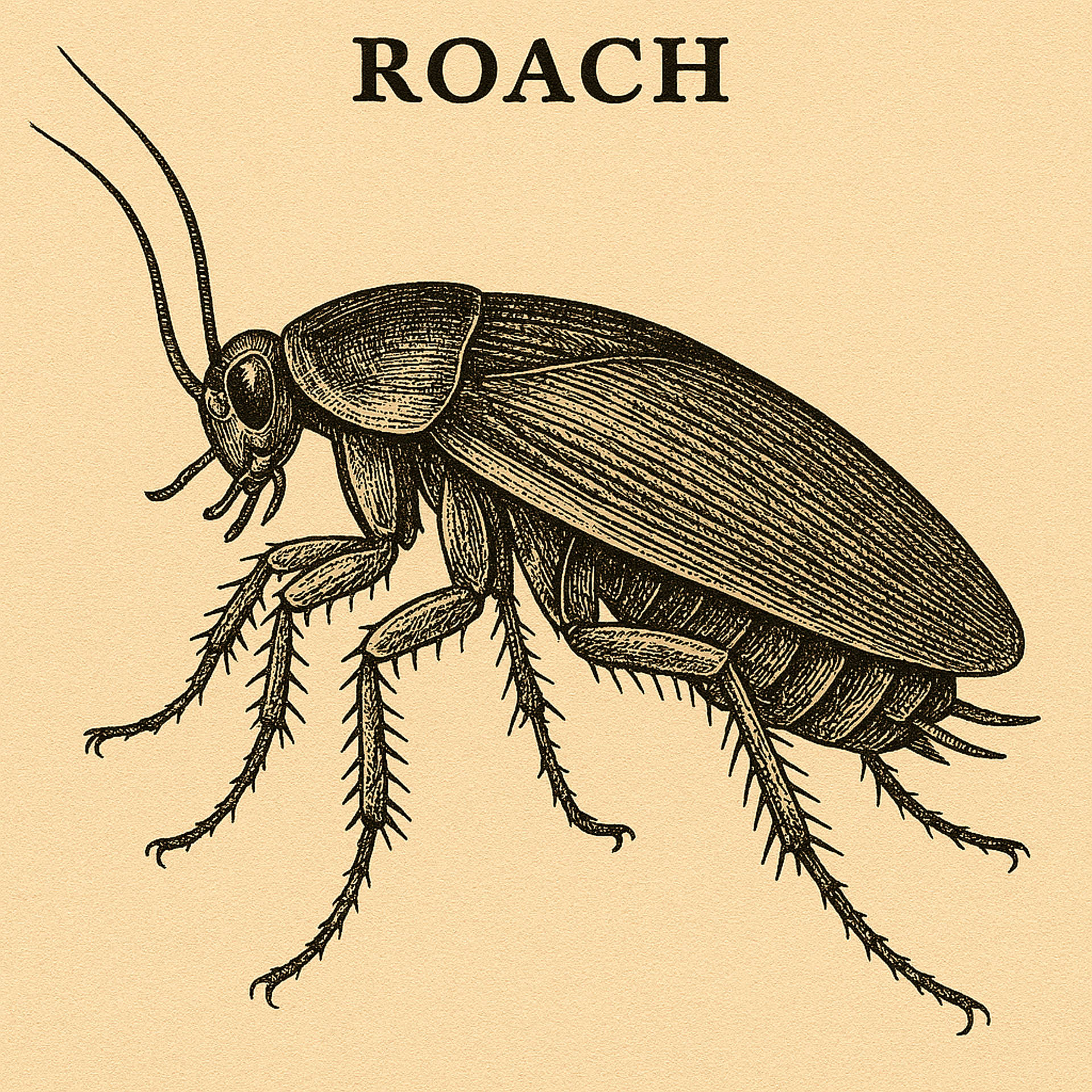 Image of a roach which Treat Pest Control Service takes care of