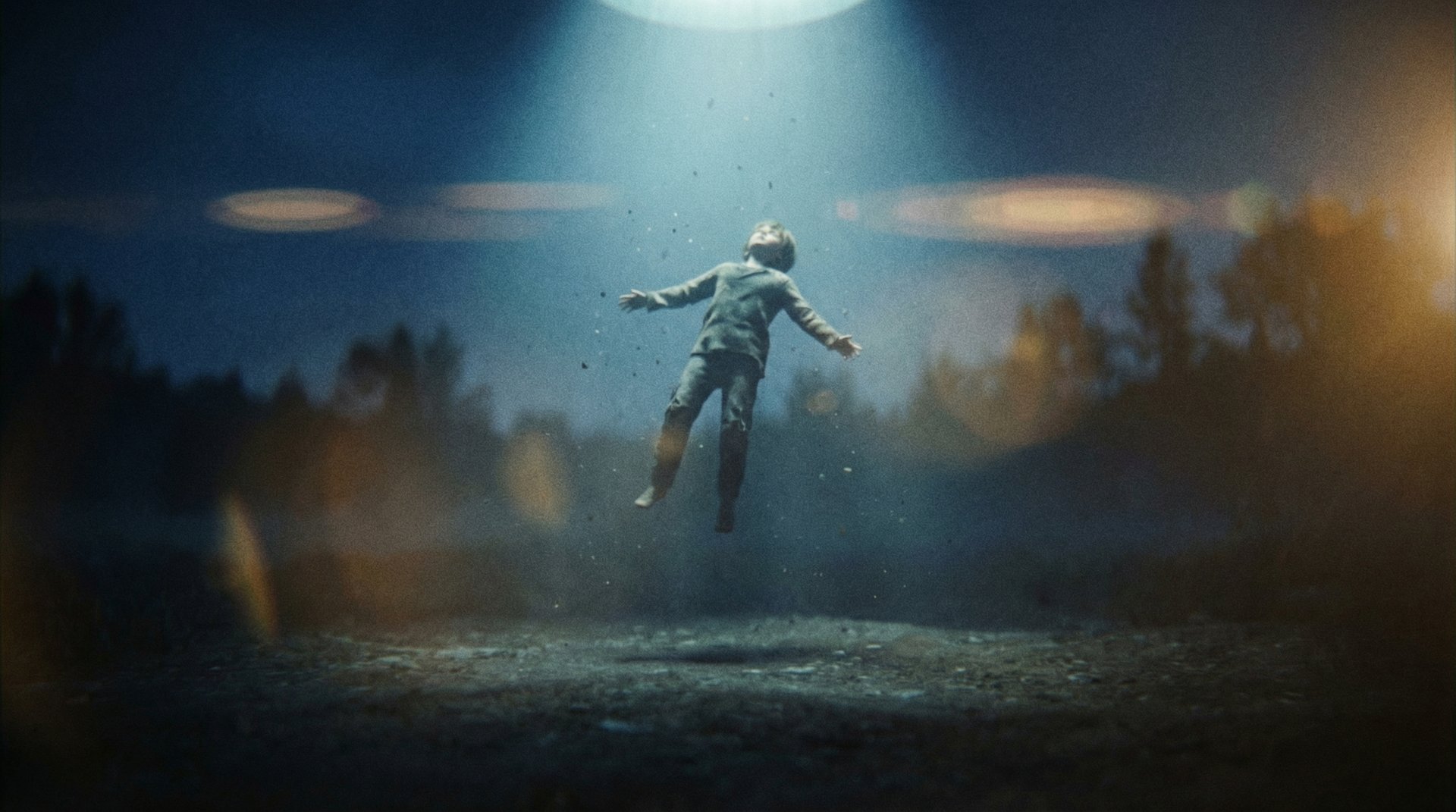 an abstract photo of a curved building with a blue sky in the background