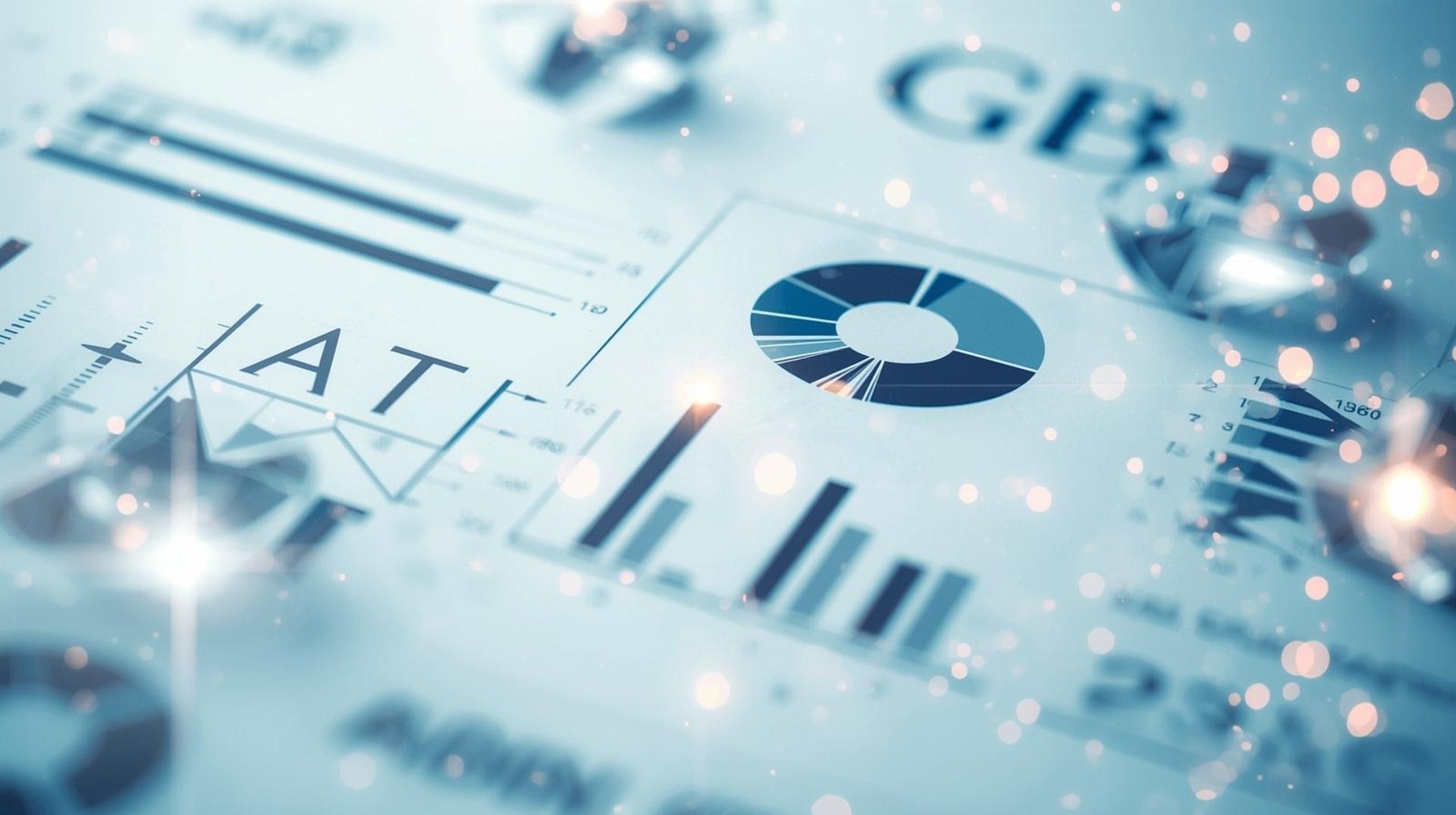 a blue abstract background with lines and dots