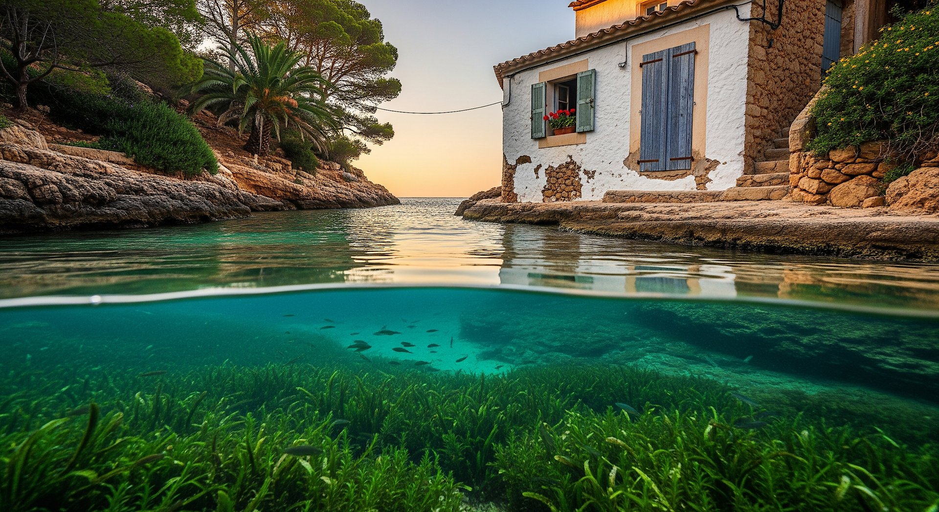 a person looking out a window at a mountain
